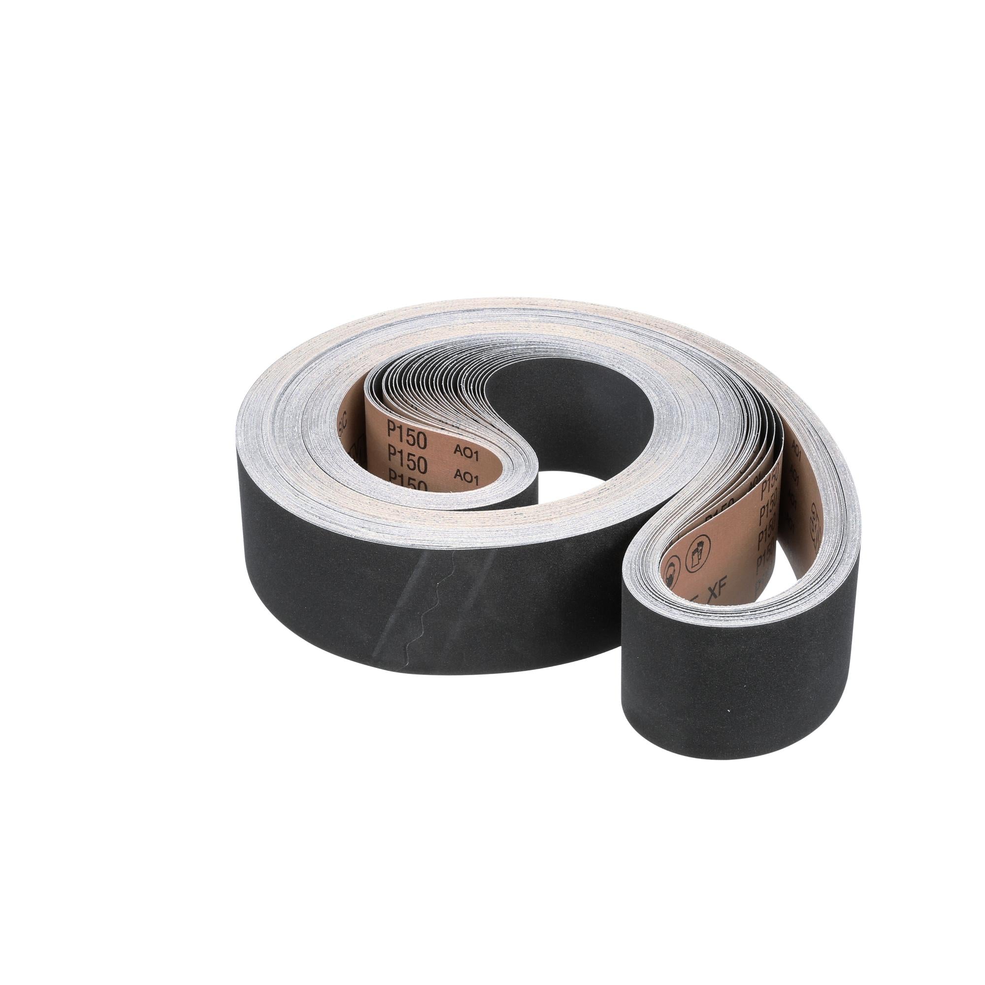 3M 461F Cloth Sanding Belt, P150 XF Fine Grit, 4