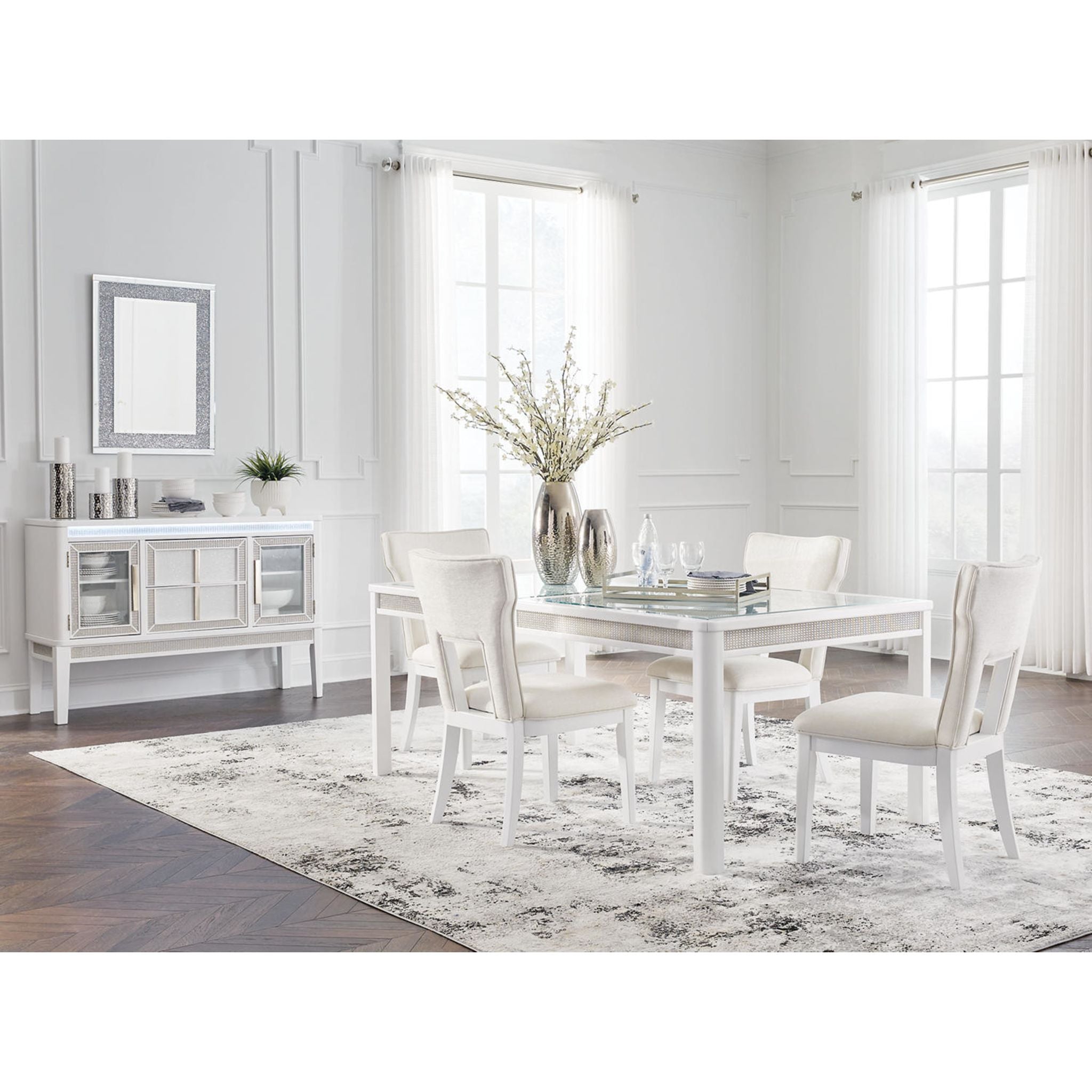 Chalanna 5-Piece Dining Set - Modern Kitchen Table & Chairs for Small Spaces - Perfect for Breakfast Nook, Apartment, or Cozy Home Decor