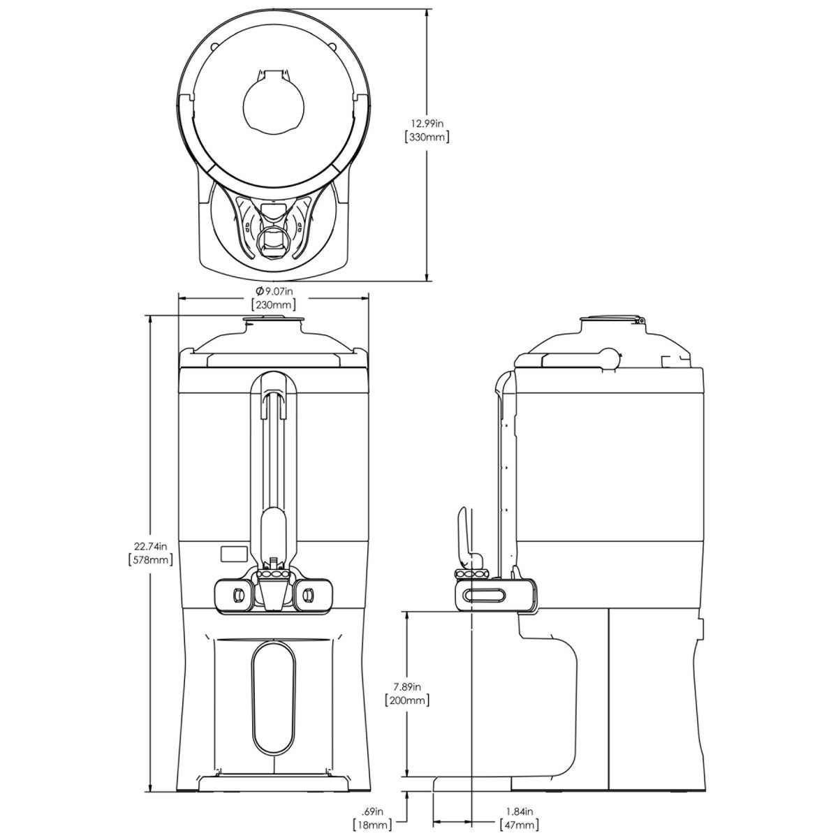 BUNN ICB Infusion Series Commercial Coffee Brewer - Dual Voltage 120V (Model 53100.0101) for Restaurants, Offices & Cafes