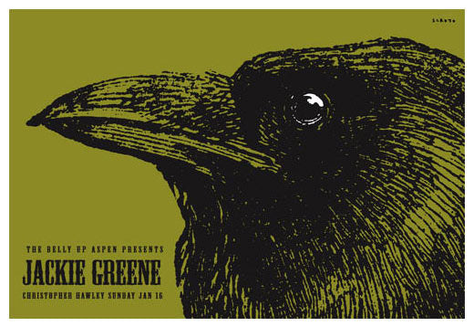 Vintage 2011 Jackie Greene Concert Poster - Belly Up Tavern Live Music Memorabilia for Fans & Collectors - Perfect for Home Decor, Music Room, or Gift for Rock Enthusiasts