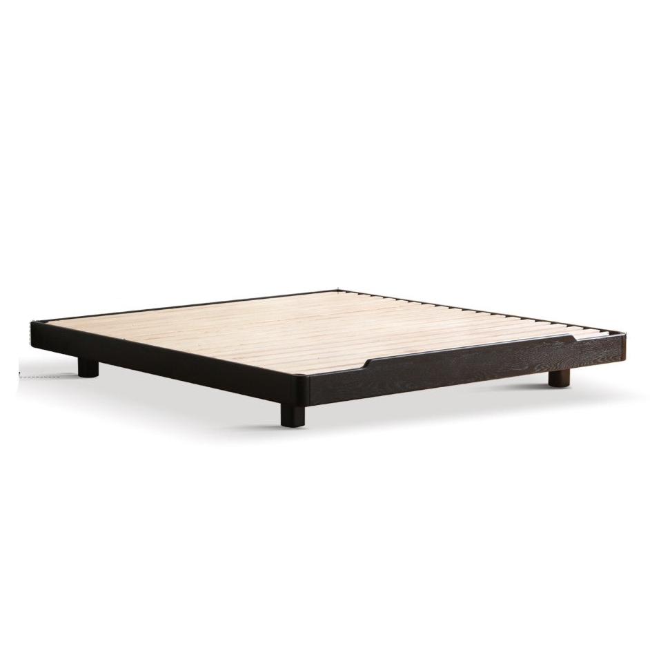 Oak Solid Wood Floating Platform Bed - Modern Minimalist American Light Bed Frame, No Headboard - Perfect for Small Bedrooms & Contemporary Home Decor