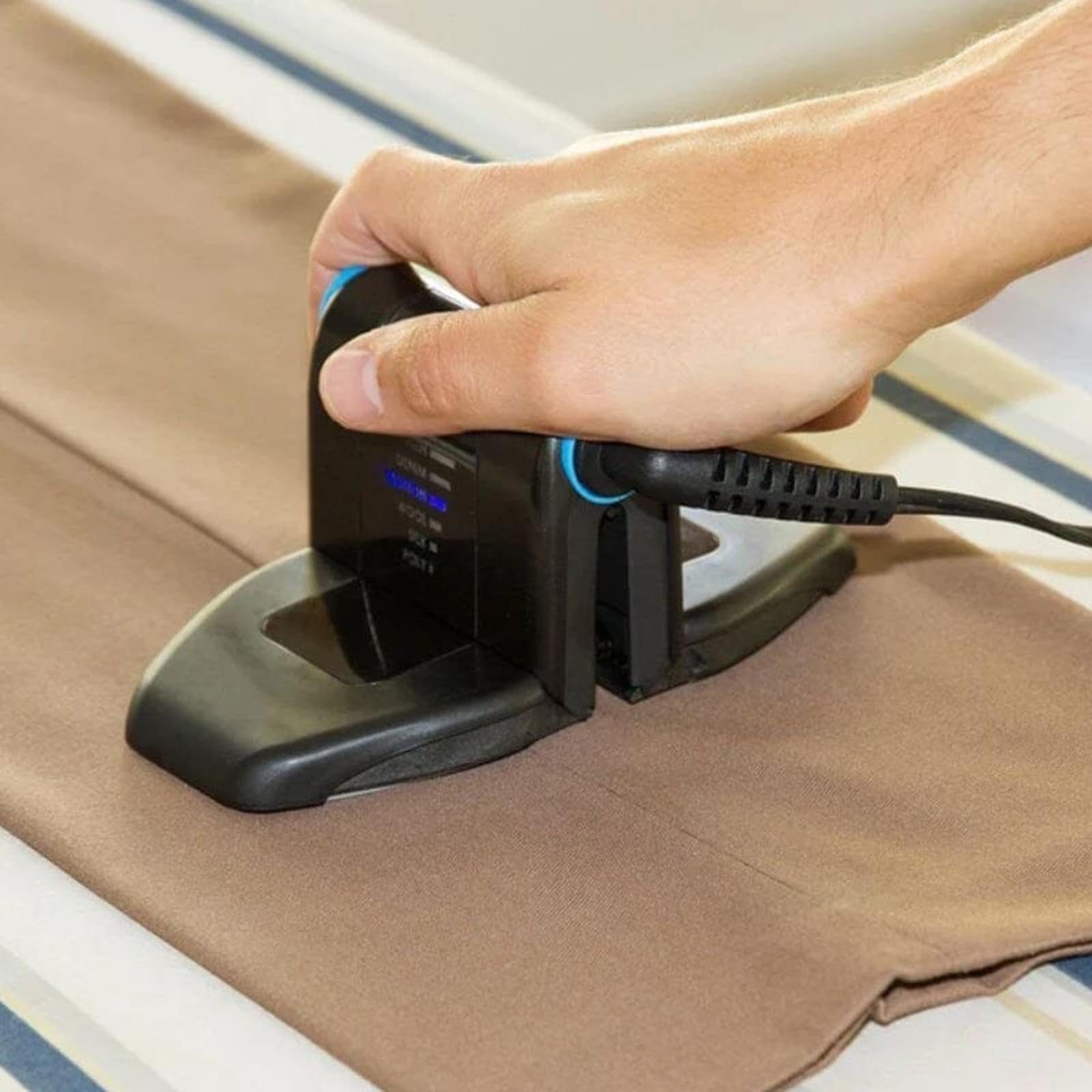 Portable Folding Iron - 6 Temperature Settings Electric Travel Iron for Clothes, Compact & Lightweight for Home, Office & Travel - Perfect for Business Trips, Vacation Packing & Quick Wrinkle Removal