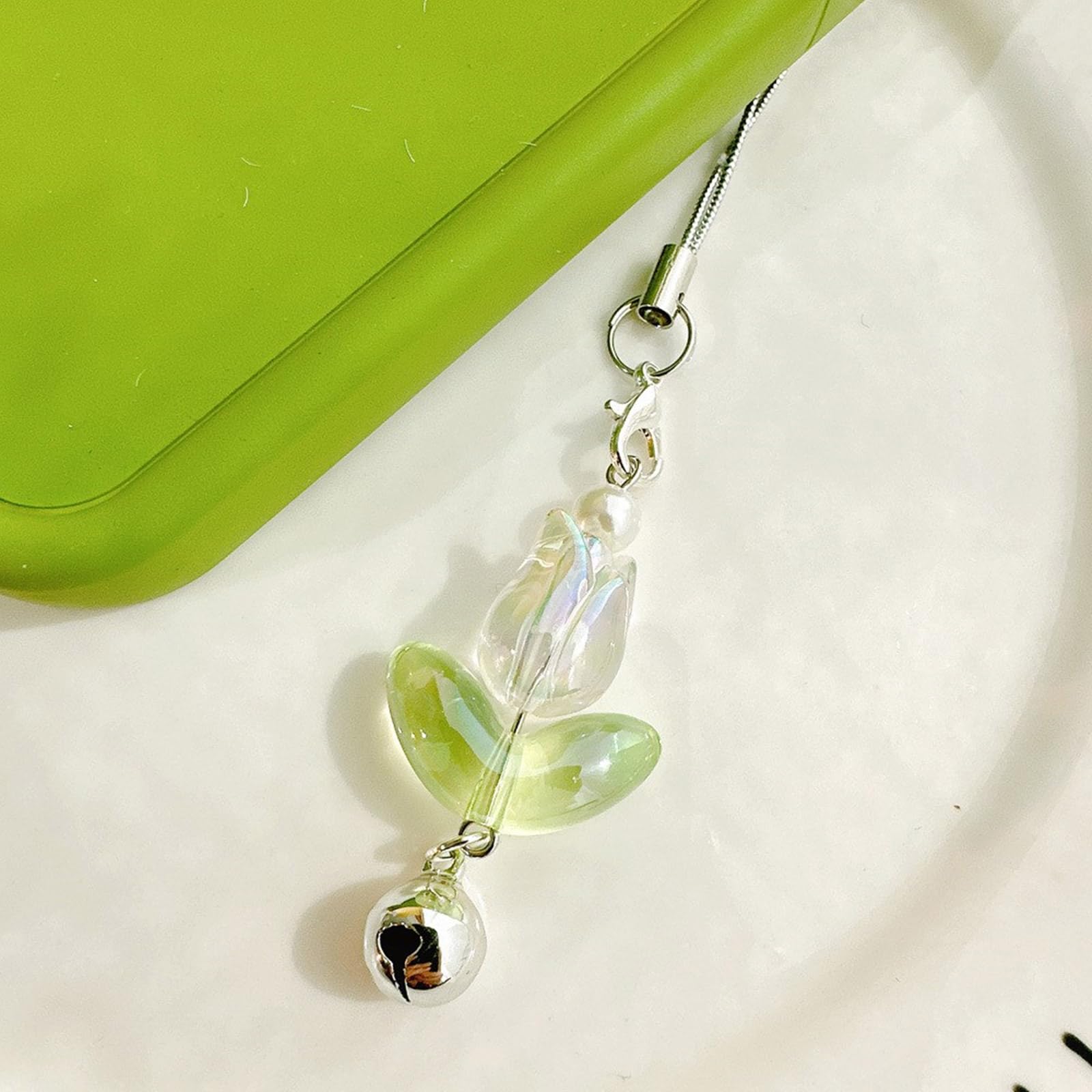 Cute Tulip Flower Bell Pendant Phone Lanyard Keychain - Stylish Accessory for Phone, Keys, Backpack & Car Decor - Perfect Gift for Women & Girls | Great for Everyday Use, Travel & Fashion Accessories