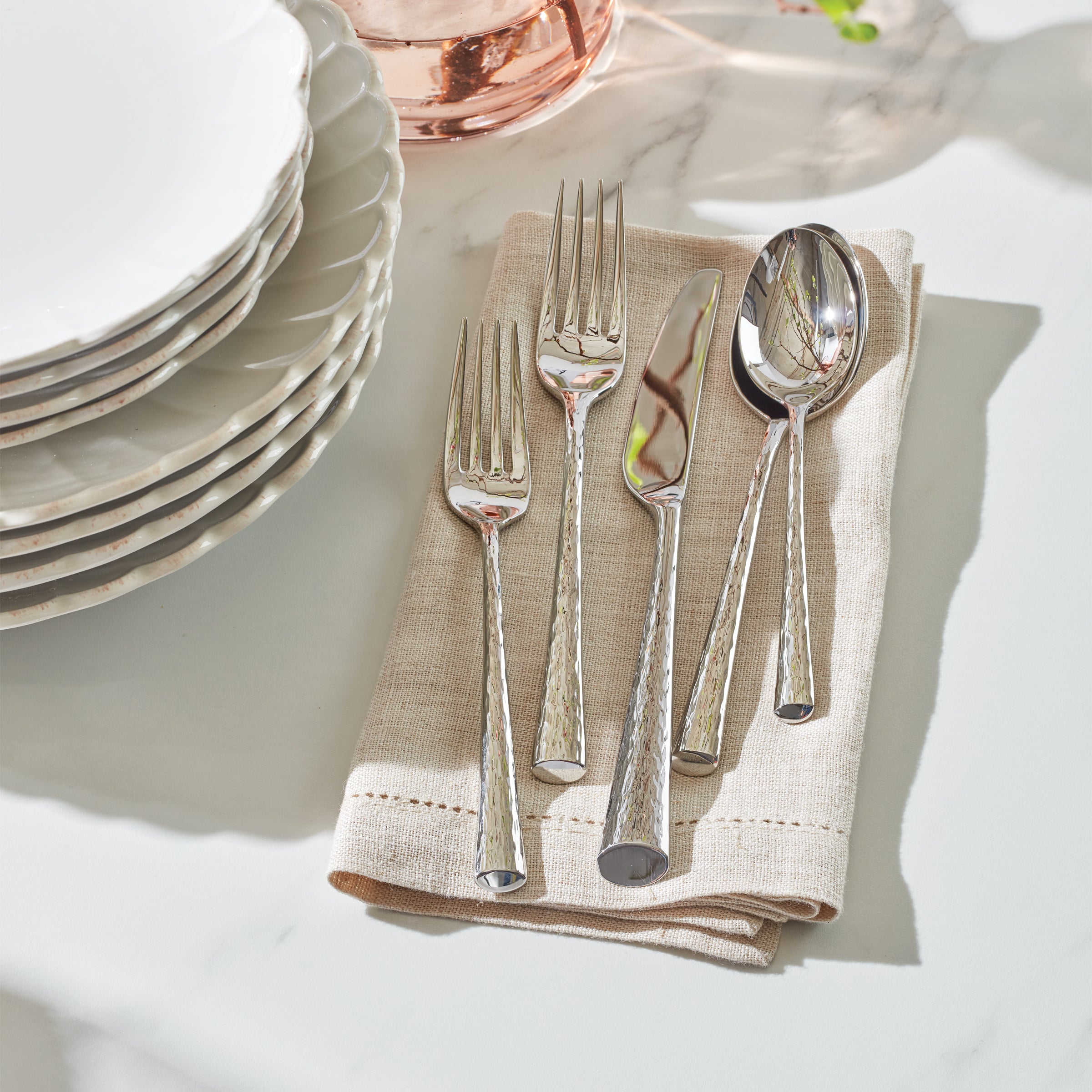 Imperial Caviar 5-Piece Luxury Dinnerware Set - Elegant Fine China for Formal Dining, Dinner Parties & Special Occasions