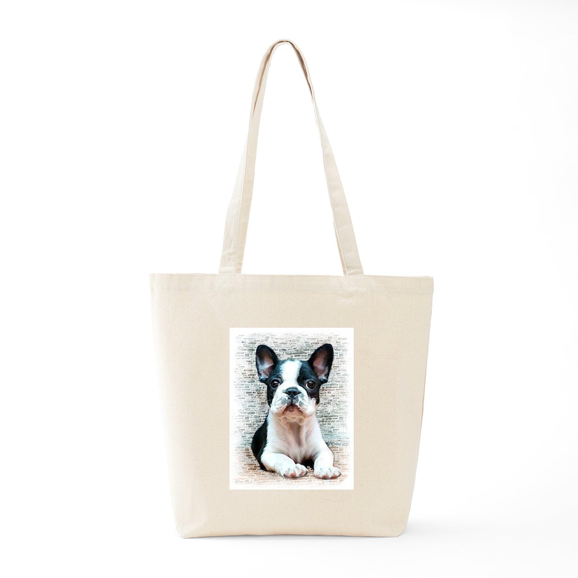 French Bulldog Canvas Tote Bag - Eco-Friendly Reusable Shopping Bag for Groceries, Beach & Daily Use | Natural Cotton Carryall Purse