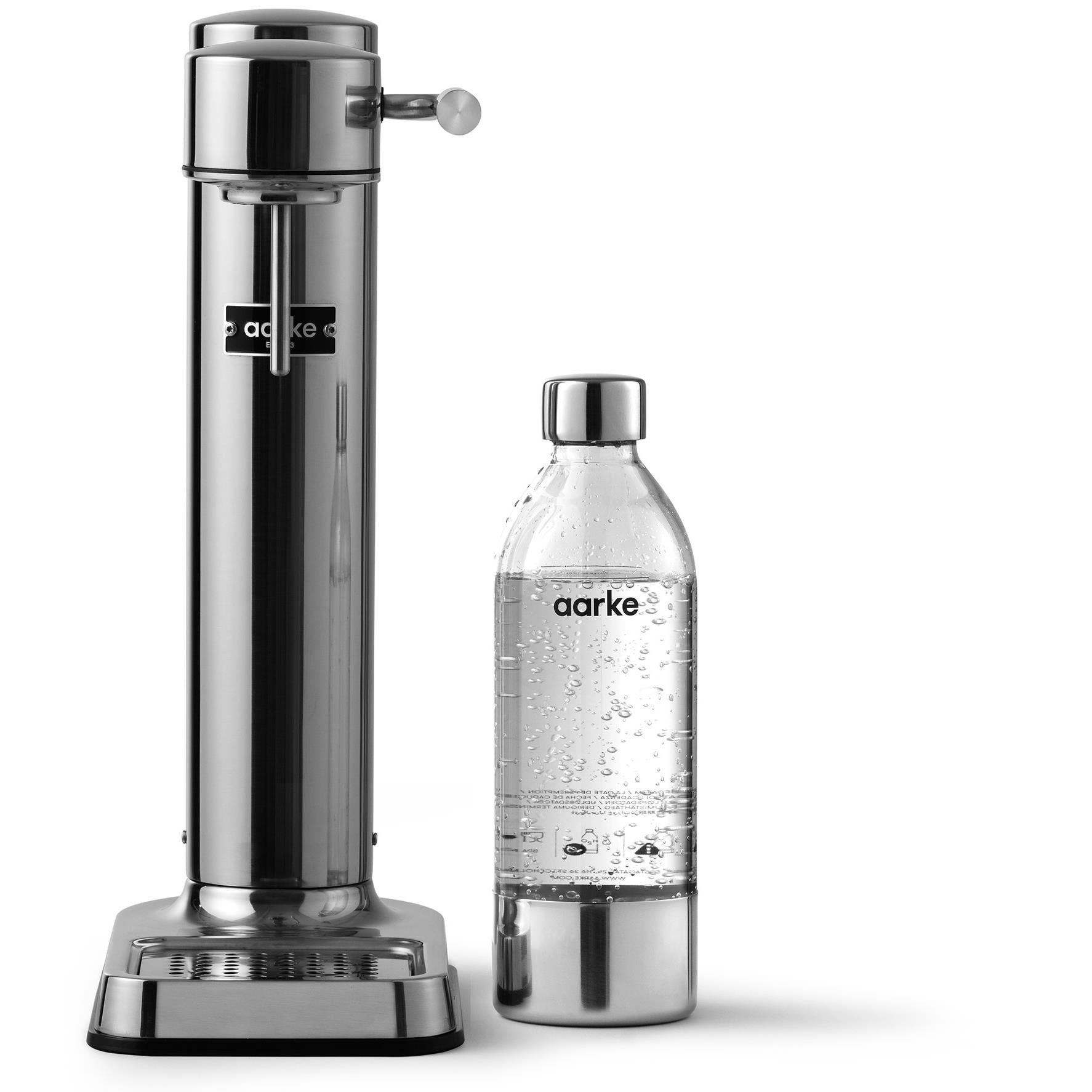 Aarke Carbonator III Sparkling Water Maker - Premium Polished Silver Soda Machine for Home & Office | Make Fresh Sparkling Water, Seltzer & Carbonated Drinks | Perfect for Parties, Cocktails & Healthy Hydration