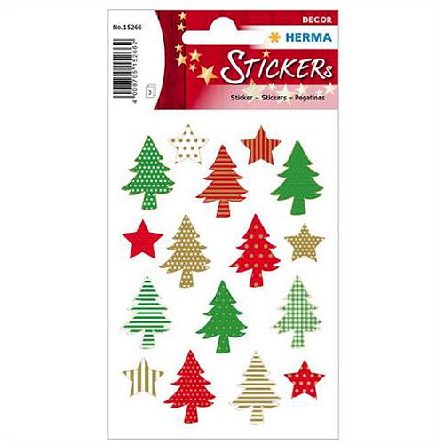 Christmas Tree Stickers - 15266 Pack of Festive Holiday Decals for DIY Crafts, Scrapbooking, and Gift Wrapping
