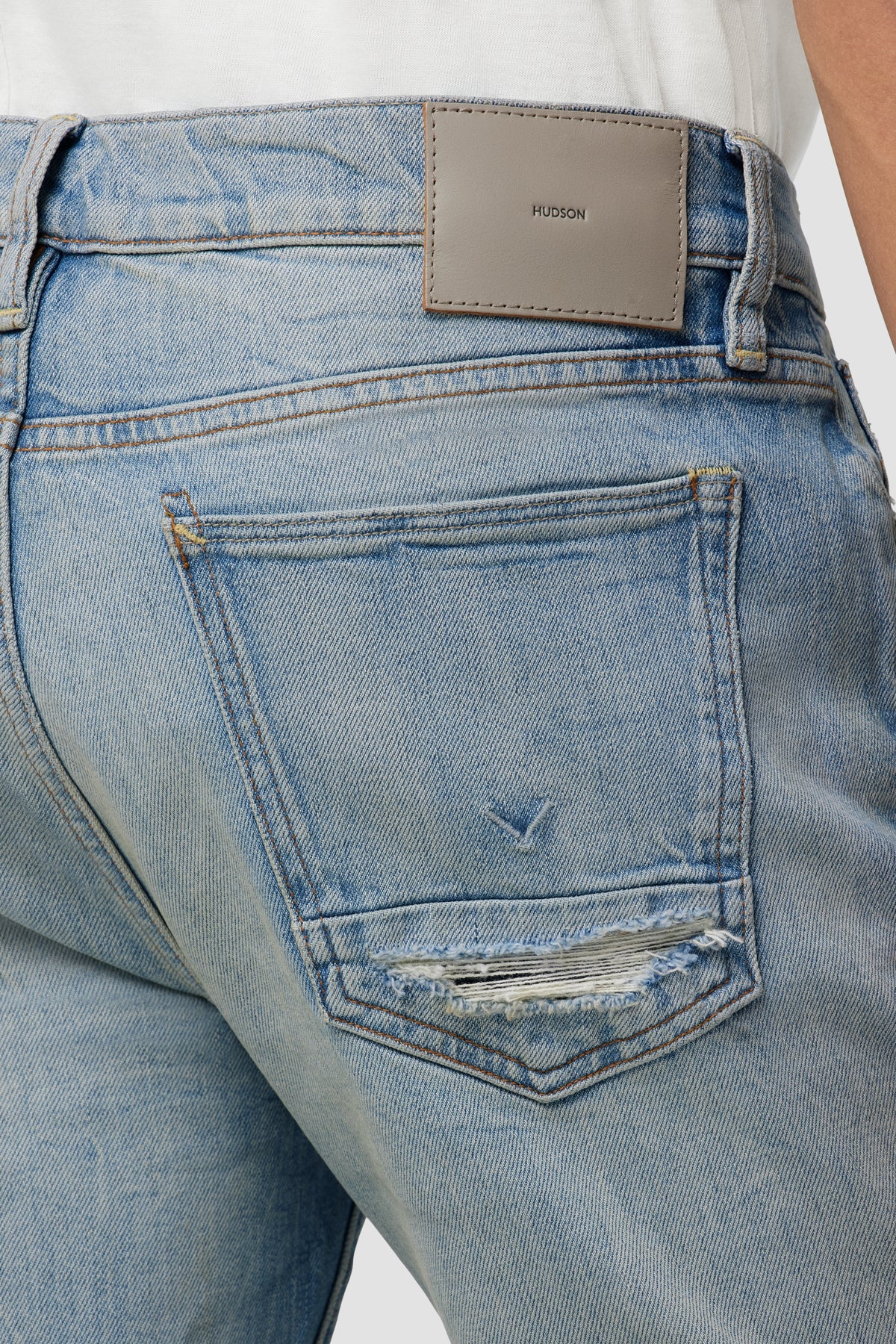 Hudson Zack Men's Skinny Jeans - Slim Fit Stretch Denim Pants for Casual & Streetwear Outfits