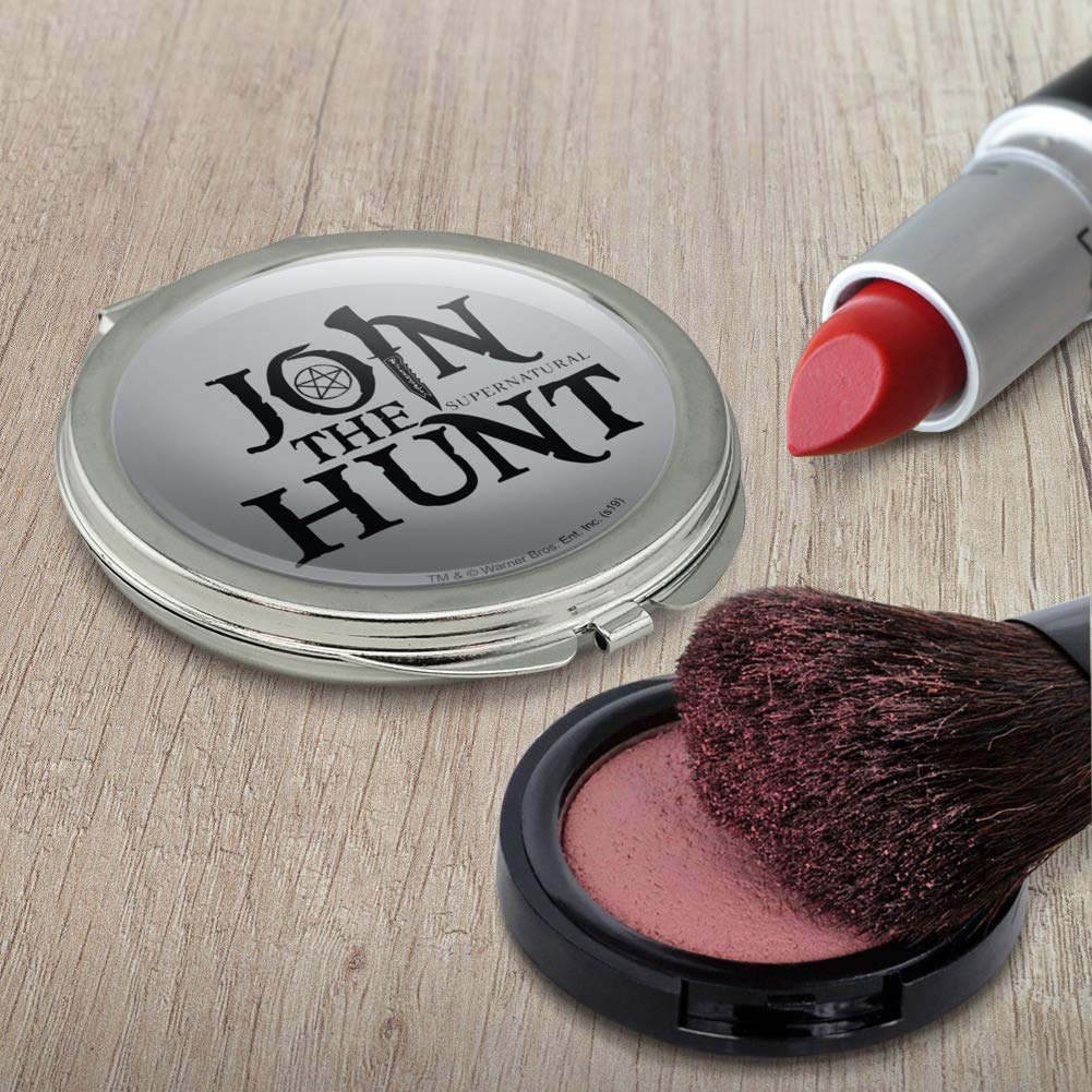 Supernatural Join the Hunt Compact Travel Purse - Stylish Handbag with Built-in Makeup Mirror for Women | Perfect for Travel, Parties, and Everyday Use