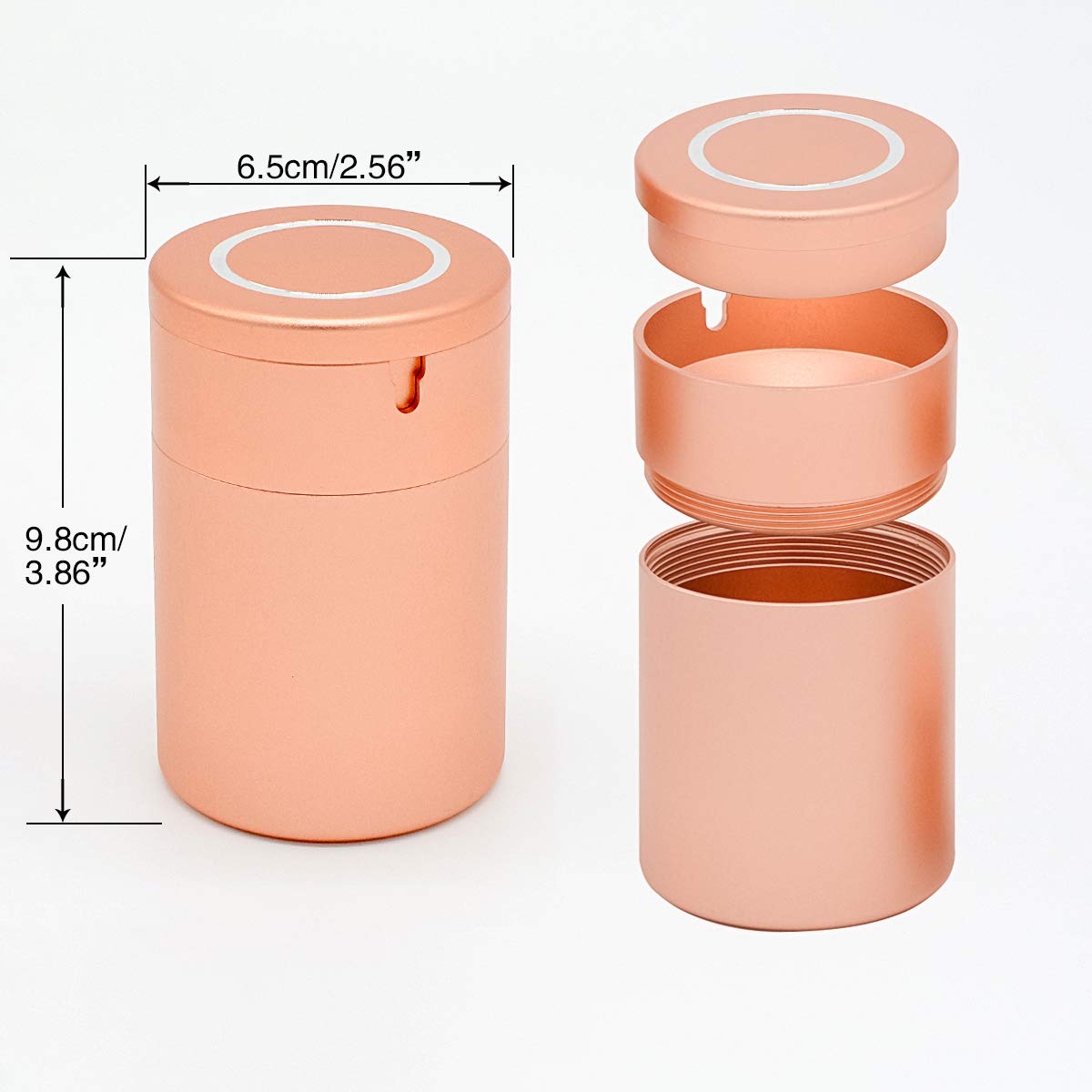 Portable Windproof Aluminum Alloy Smokeless Ashtray with Lid - Detachable Car Holder & Outdoor Cigarette Ashtray for Home, Patio, Table Decor | Perfect for Travel, Camping & Car Use