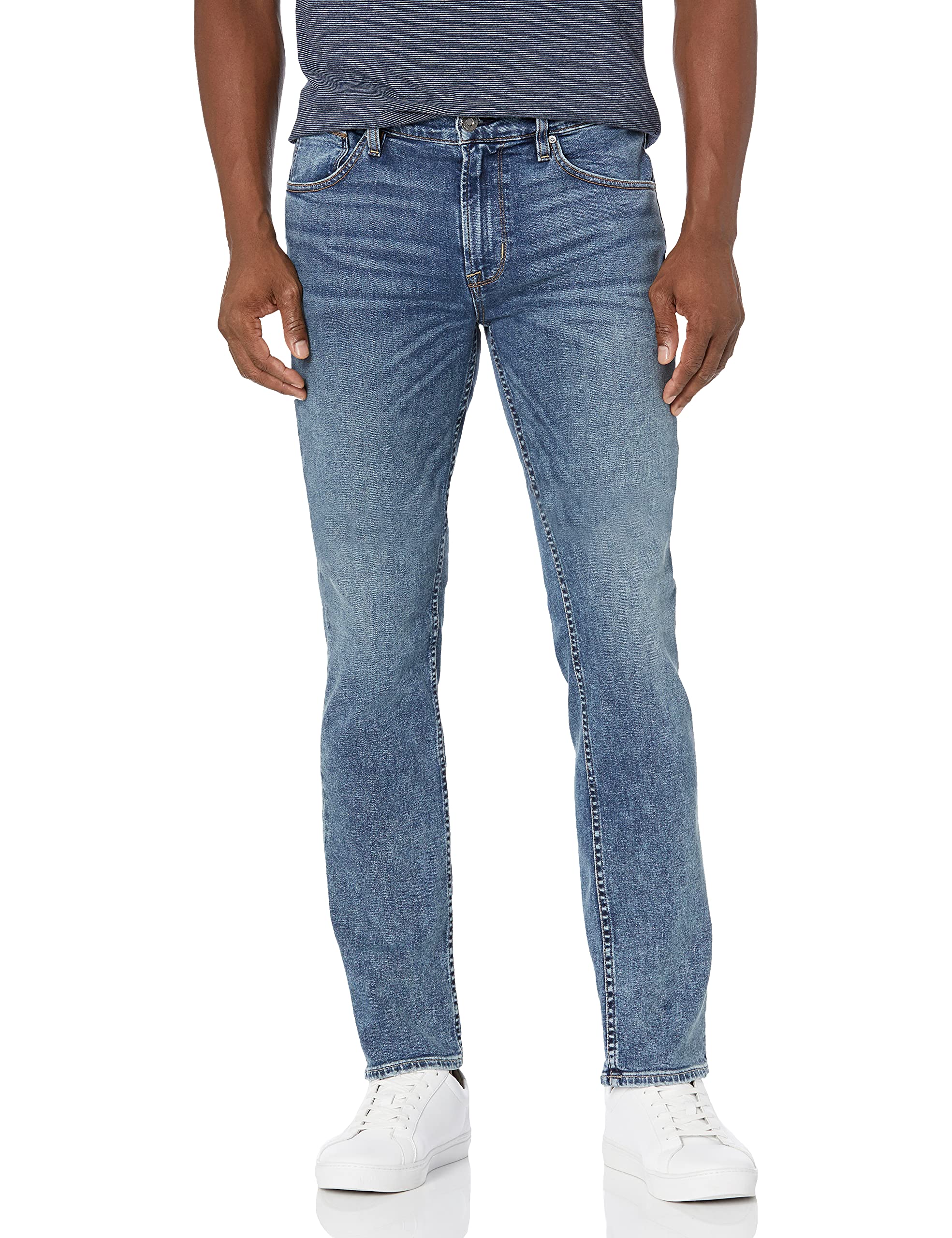 HUDSON Men's Byron Straight Leg Jean - Classic Denim Pants for Casual & Business Wear | Comfortable Slim Fit Stretch Jeans for Everyday Use