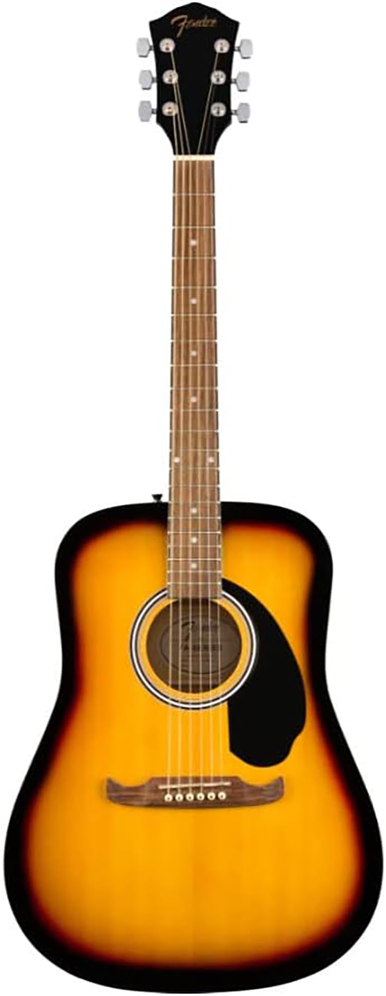 Fender Dreadnought Acoustic Guitar Sunburst Bundle with Gig Bag, Tuner, Strap, Strings, Picks & Online Lessons - Perfect for Beginners, Campfire Jams & Home Recording Studios