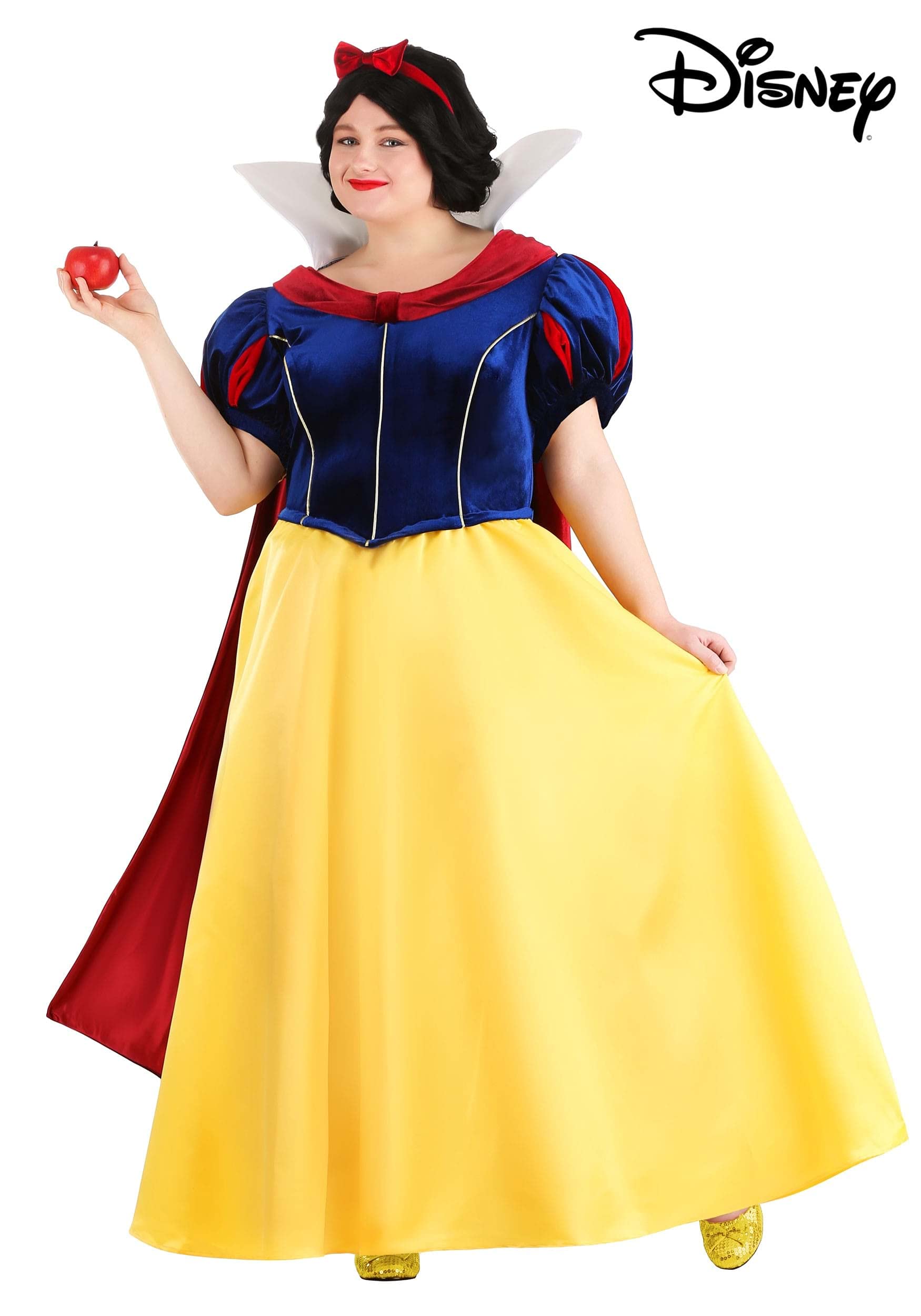 Disney Snow White Plus Size Costume for Women - Official Fairy Tale Princess Dress for Halloween, Cosplay & Theme Parties | Elegant & Comfortable Adult Costume