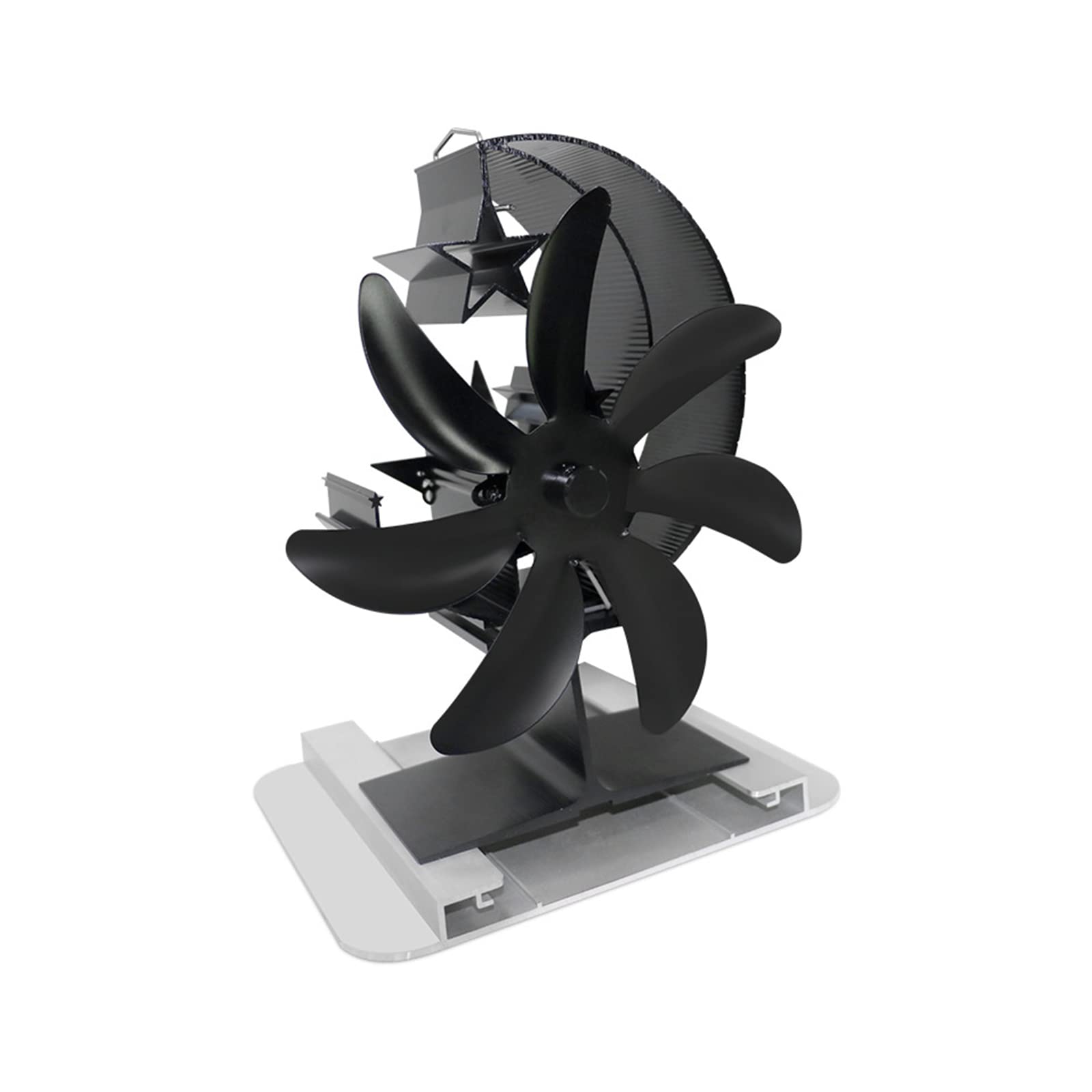 Efficient Heat-Powered Wood Stove Fan - Quiet Circulating Fan for Wood Burning Stoves - Essential Accessory for Cozy Home Heating & Energy Savings - Perfect for Cabins, Living Rooms & Winter Warmth