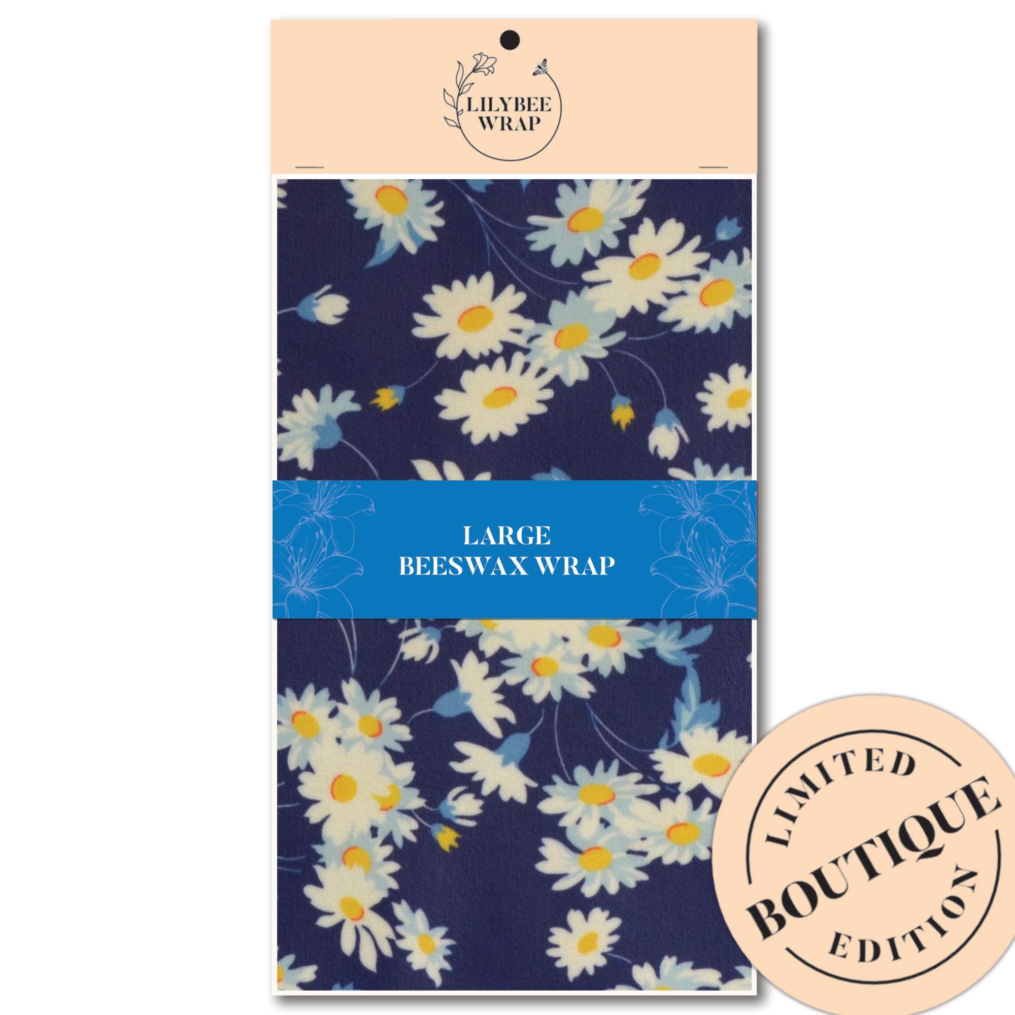 Eco-Friendly Large Beeswax Food Wrap - Reusable & Sustainable Alternative to Plastic Wrap for Fresh Food Storage | Perfect for Sandwiches, Fruits & Cheese Preservation