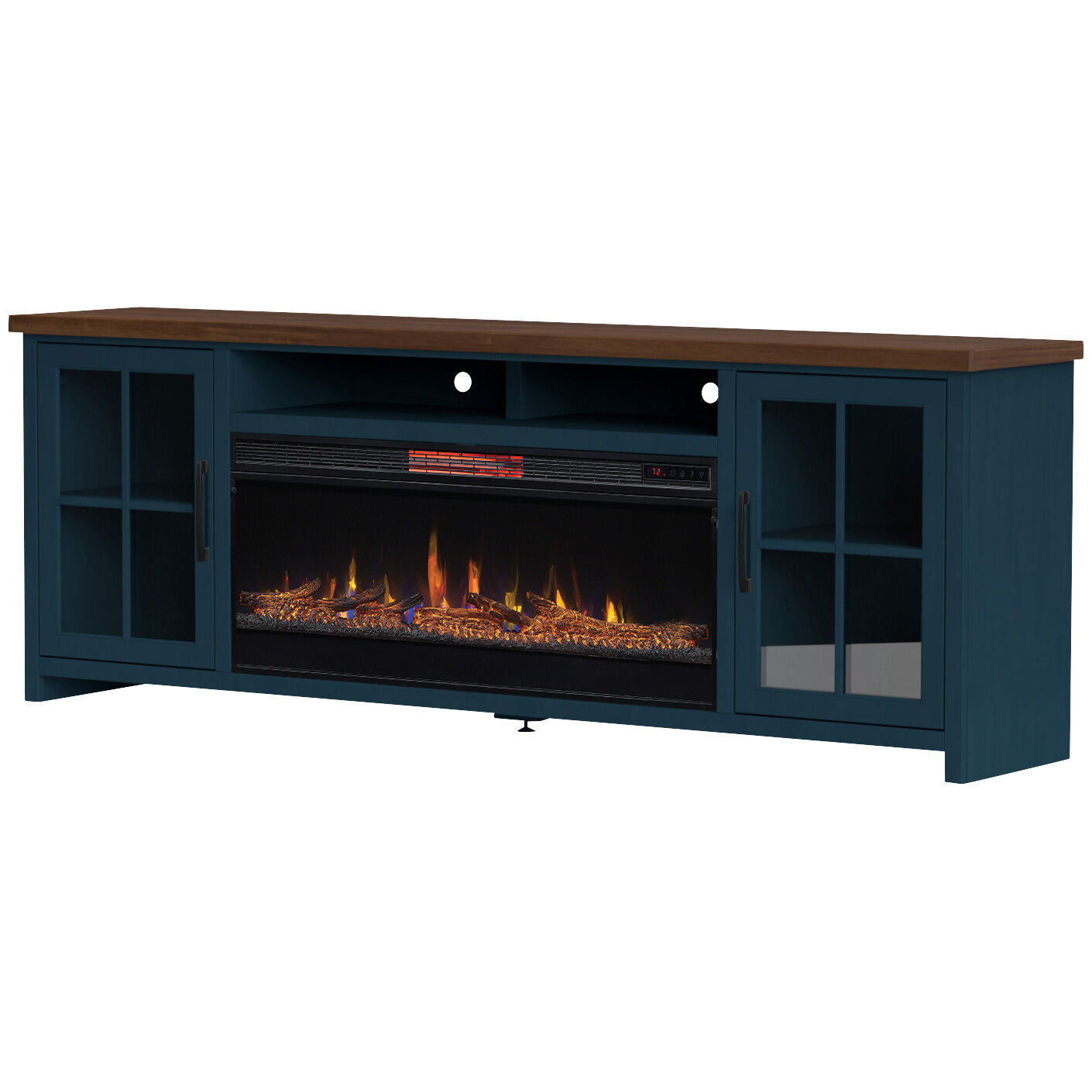 88 Inch Nantucket Fireplace Console - Rustic Wood Mantel for Living Room, Bedroom & Home Decor - Perfect for Holiday Decorations & Cozy Gatherings