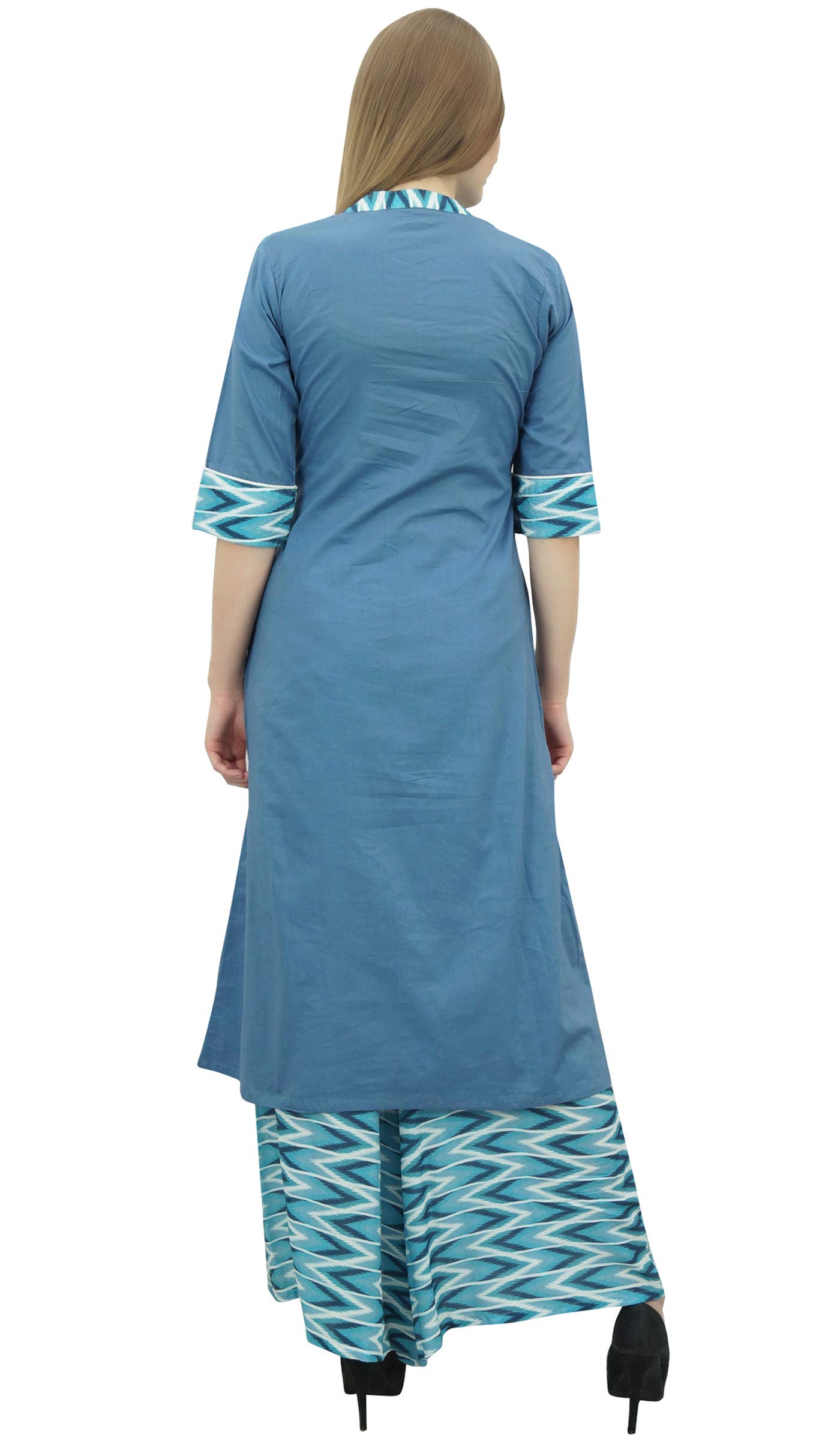 Stylish Women's Indian A-Line Kurti Kurta Dress with Palazzo Pants - Traditional Ethnic Outfit for Festivals, Parties & Casual Wear