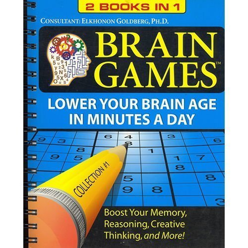 Brain Games 2-in-1 Book Set - Fun Puzzles & Mind Challenges for Adults & Kids - Perfect for Family Game Night, Travel Entertainment & Cognitive Training