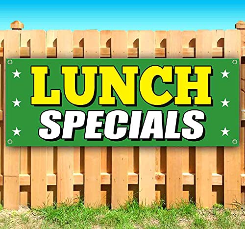 13 oz Heavy-Duty Vinyl Lunch Specials Banner - Non-Fabric, Single-Sided with Metal Grommets - Perfect for Restaurants, Cafes & Daily Special Displays
