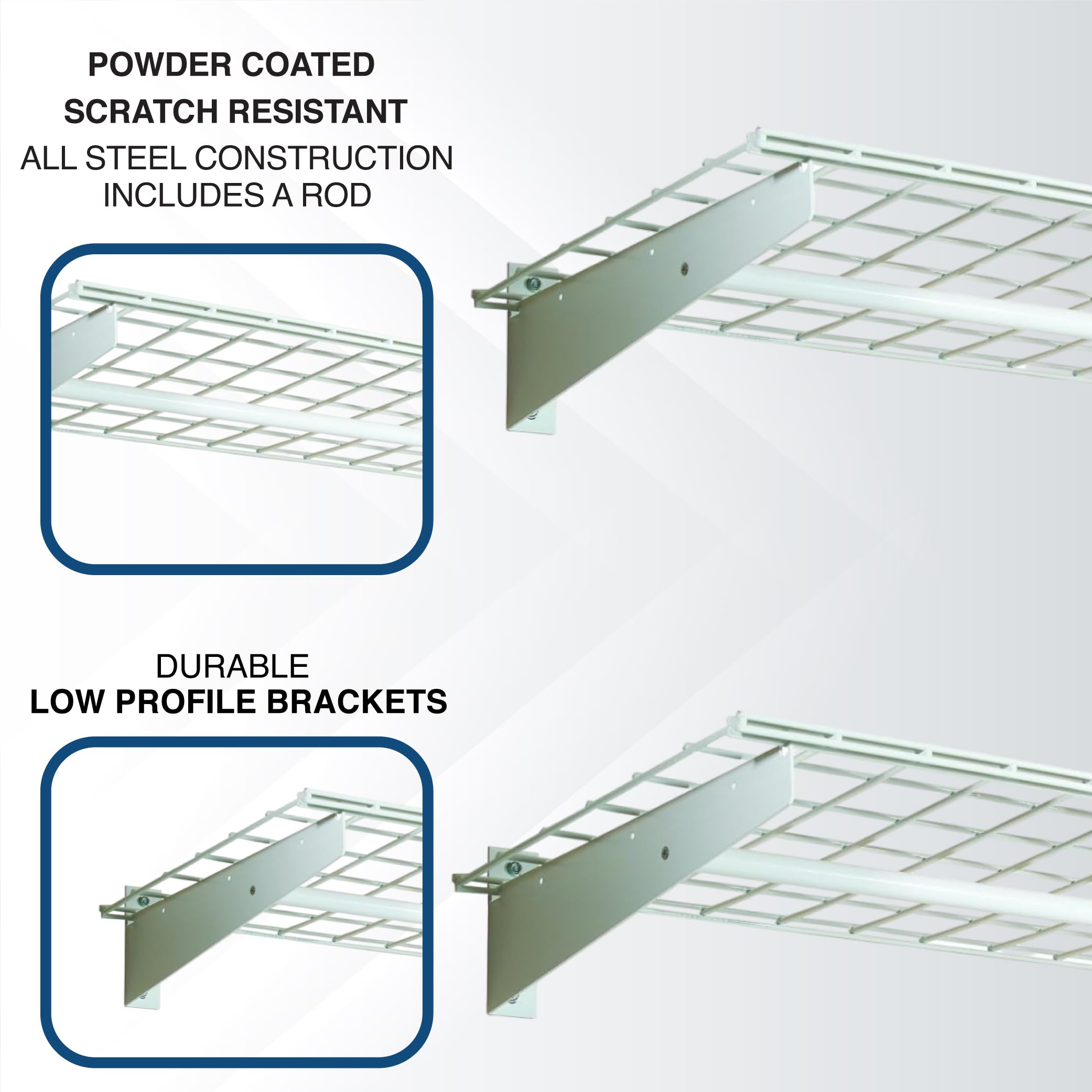 Heavy Duty Steel Wall Garage Shelving 2-Pack - 36