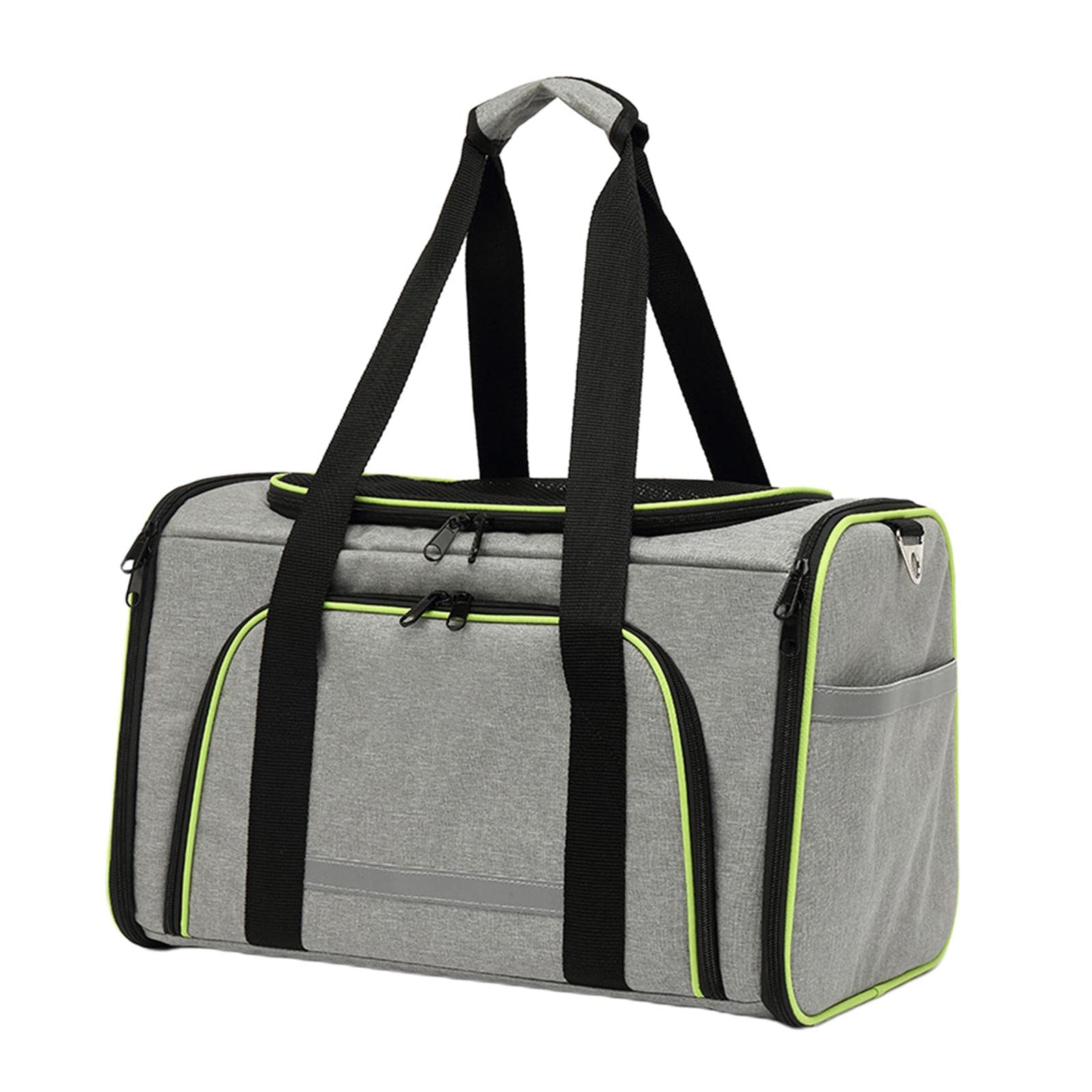 Expandable Cat Carrier Collapsible Pet Travel Bag - Light Gray Soft-Sided Dog & Cat Carrier for Airplane, Car & Vet Visits | Portable Pet Supplies for Small Animals | Foldable Pet Tote with Ventilation Windows