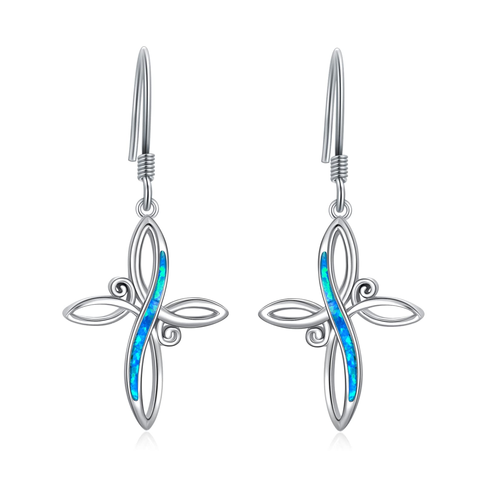 Hypoallergenic Sterling Silver Dangle Earrings - Celtic Knot, Feather, DNA, Mountain & Butterfly Designs | Nature & Science Inspired Jewelry | Perfect Christmas Gift for Women & Girls | Great for Parties, Work & Everyday Wear