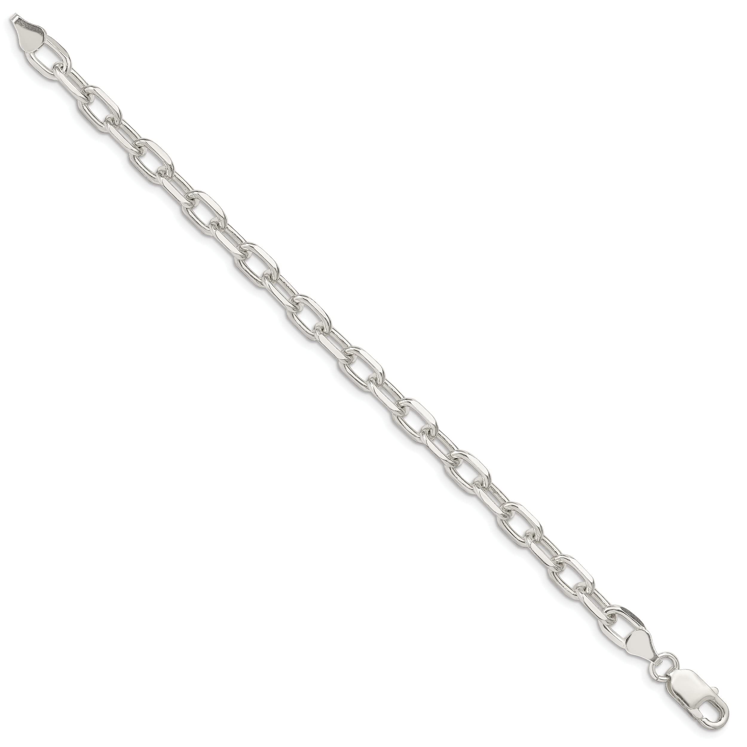 FindingKing Sterling Silver Cable Link Bracelet 9