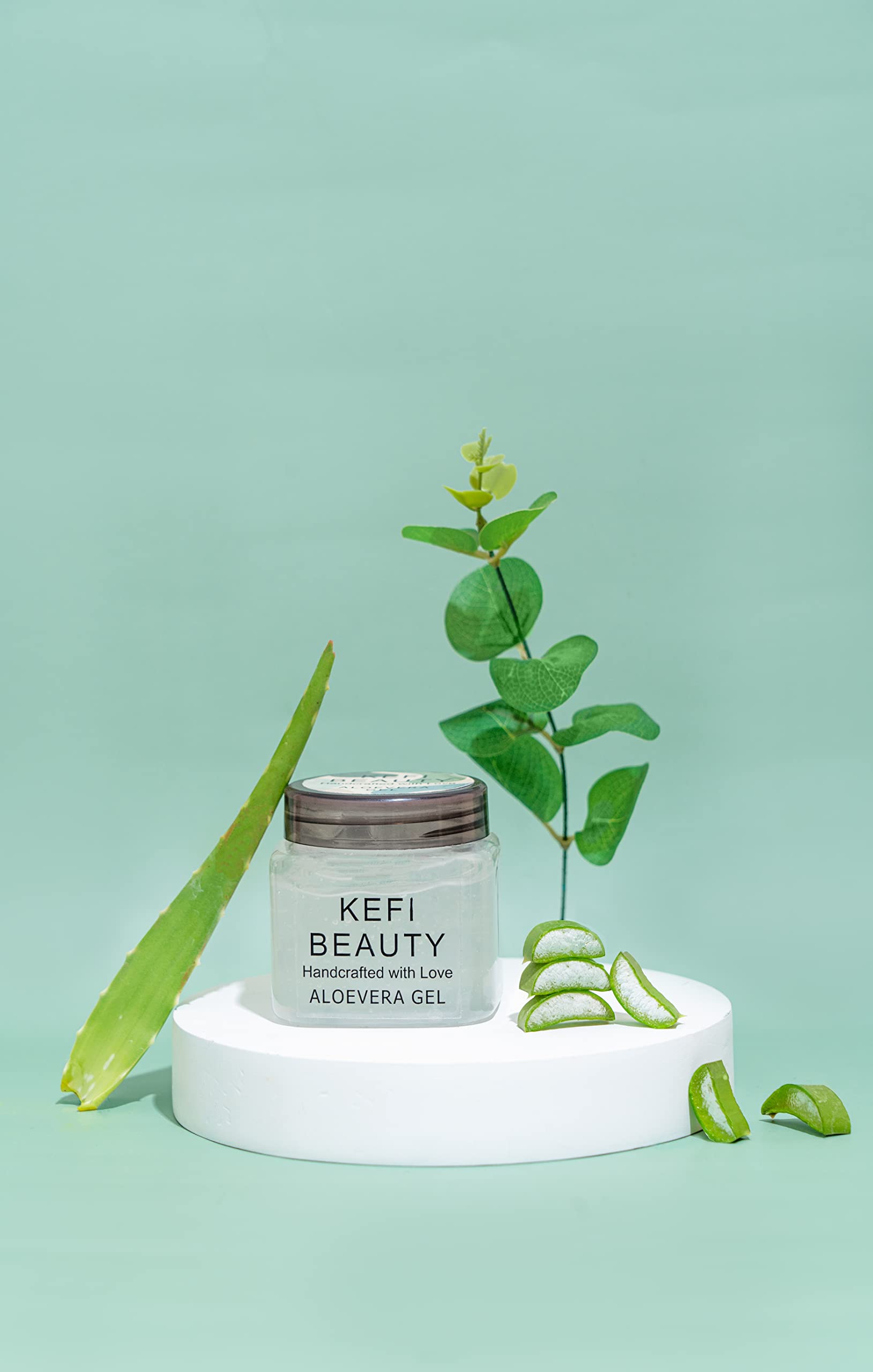 KEFI BEAUTY Pure Aloe Vera Gel for Face & Hair - Hydrating, Moisturizing & Soothing Skin Care Treatment | 150g Multipurpose Gel for Sunburn Relief, After Shave, Hair Mask & Daily Moisturizer
