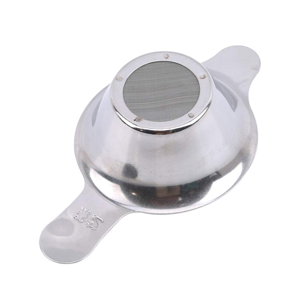 Sevenfly Premium Stainless Steel Tea & Coffee Strainer - Fine Mesh Filter with Double Handles for Loose Leaf Tea, Herbal Infusions & Cold Brew - Perfect for Home, Office & Camping Use