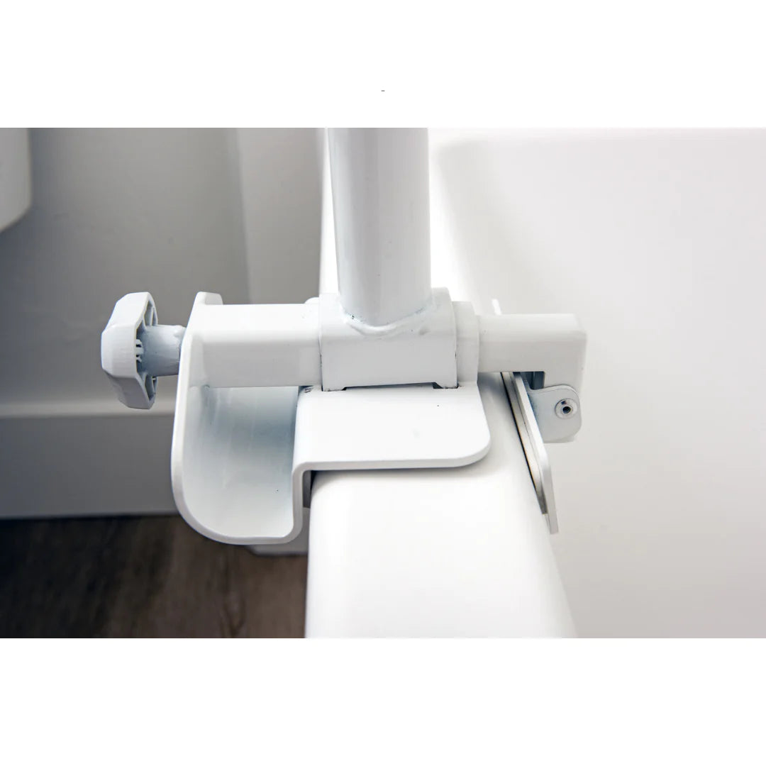 Sturdy Bathtub Safety Pole & Curved Grab Bar for Elderly and Disabled - Non-Slip Bathroom Assist Handle for Shower and Tub Safety - Ideal for Seniors, Handicap Accessible Bathing