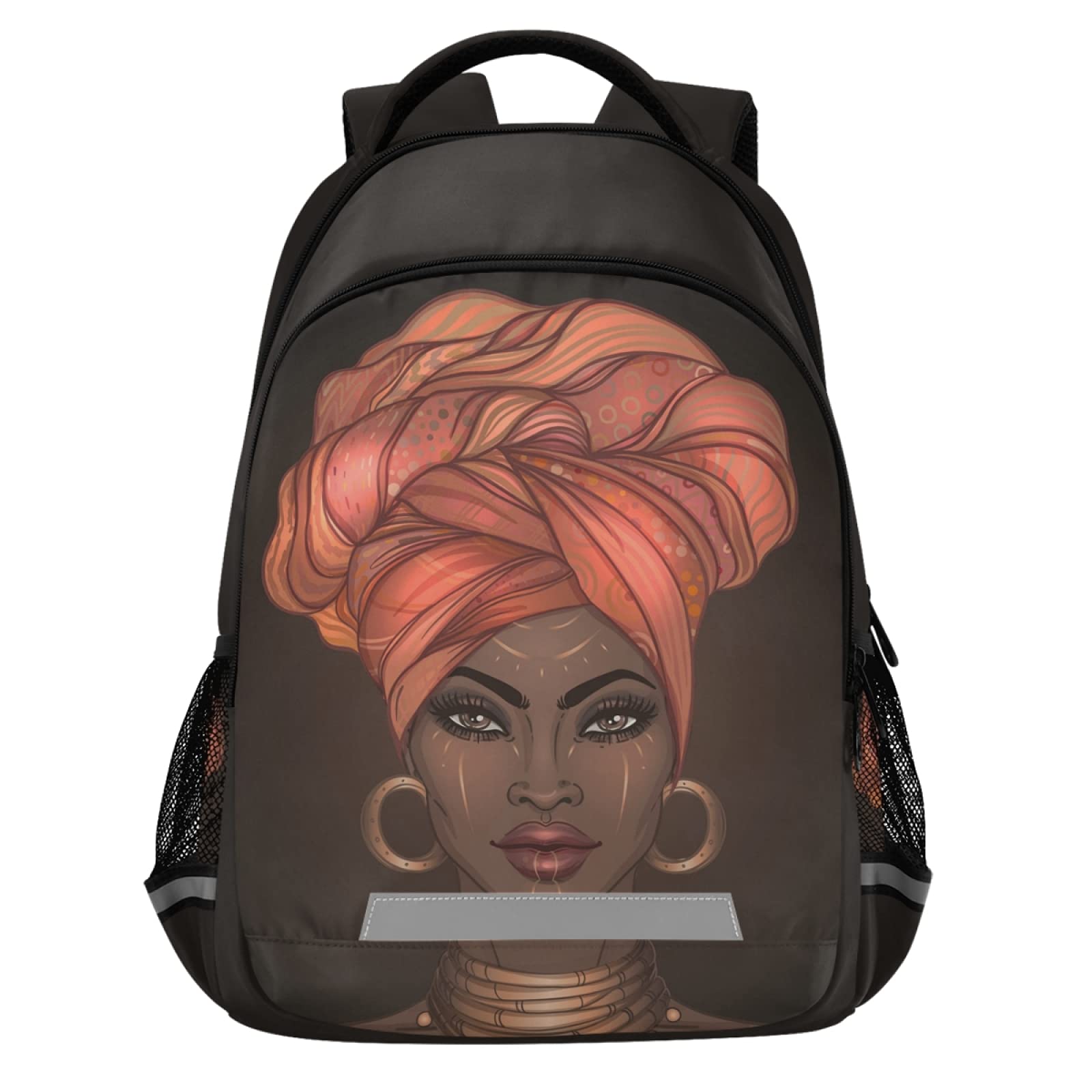 **Stylish African American Girl School Backpack for Teens - Durable Bookbag for Middle School, High School & College - Wide Shoulder Strap for Comfort - Perfect for Daily Use, Travel & Campus Life**