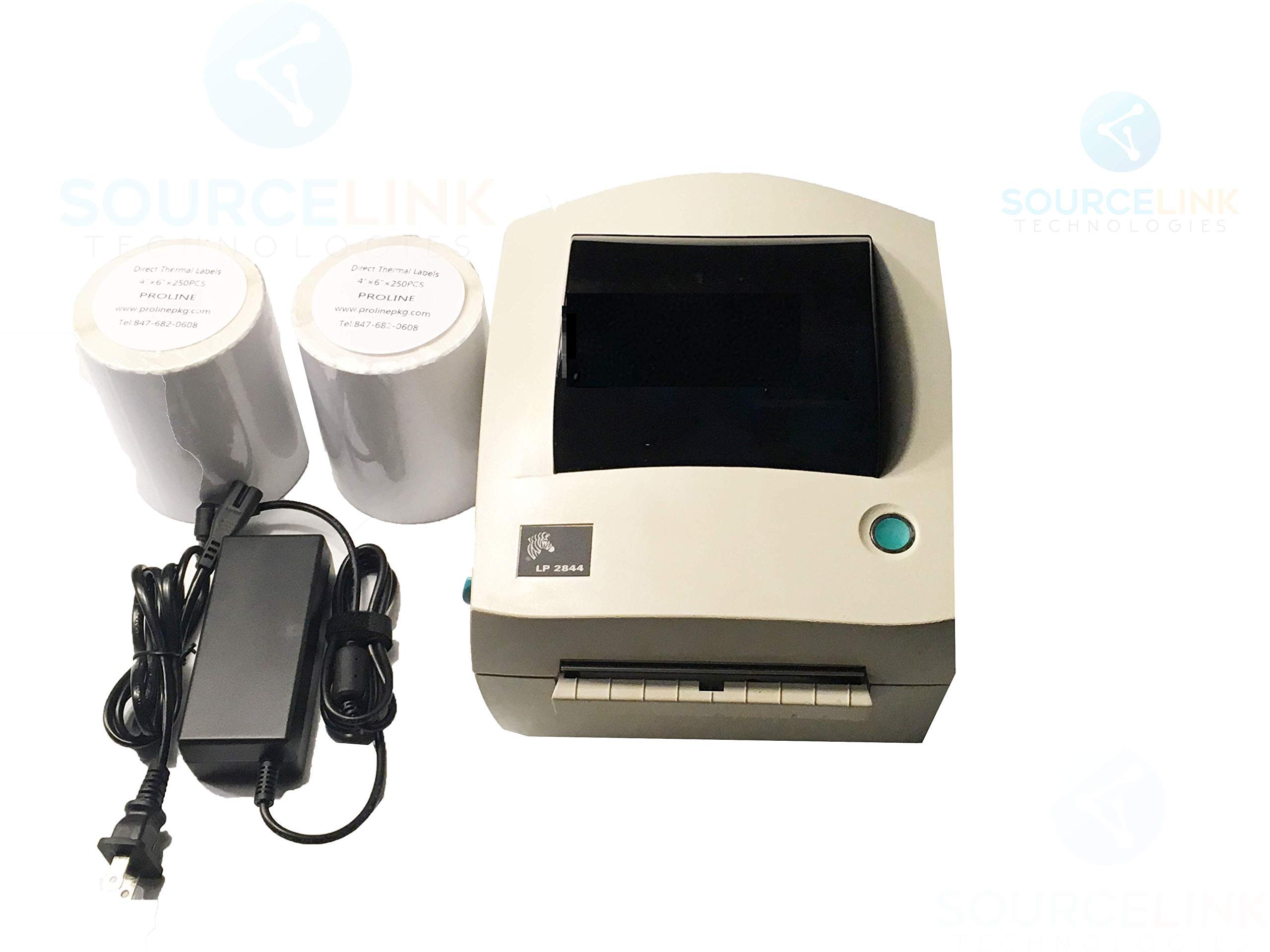 Refurbished Zebra LP2844-Z 284Z-20301-0001 Direct Thermal Barcode Label Printer - USB & Parallel Port - Compatible with Retail, Warehouse & Shipping Labels (Renewed)