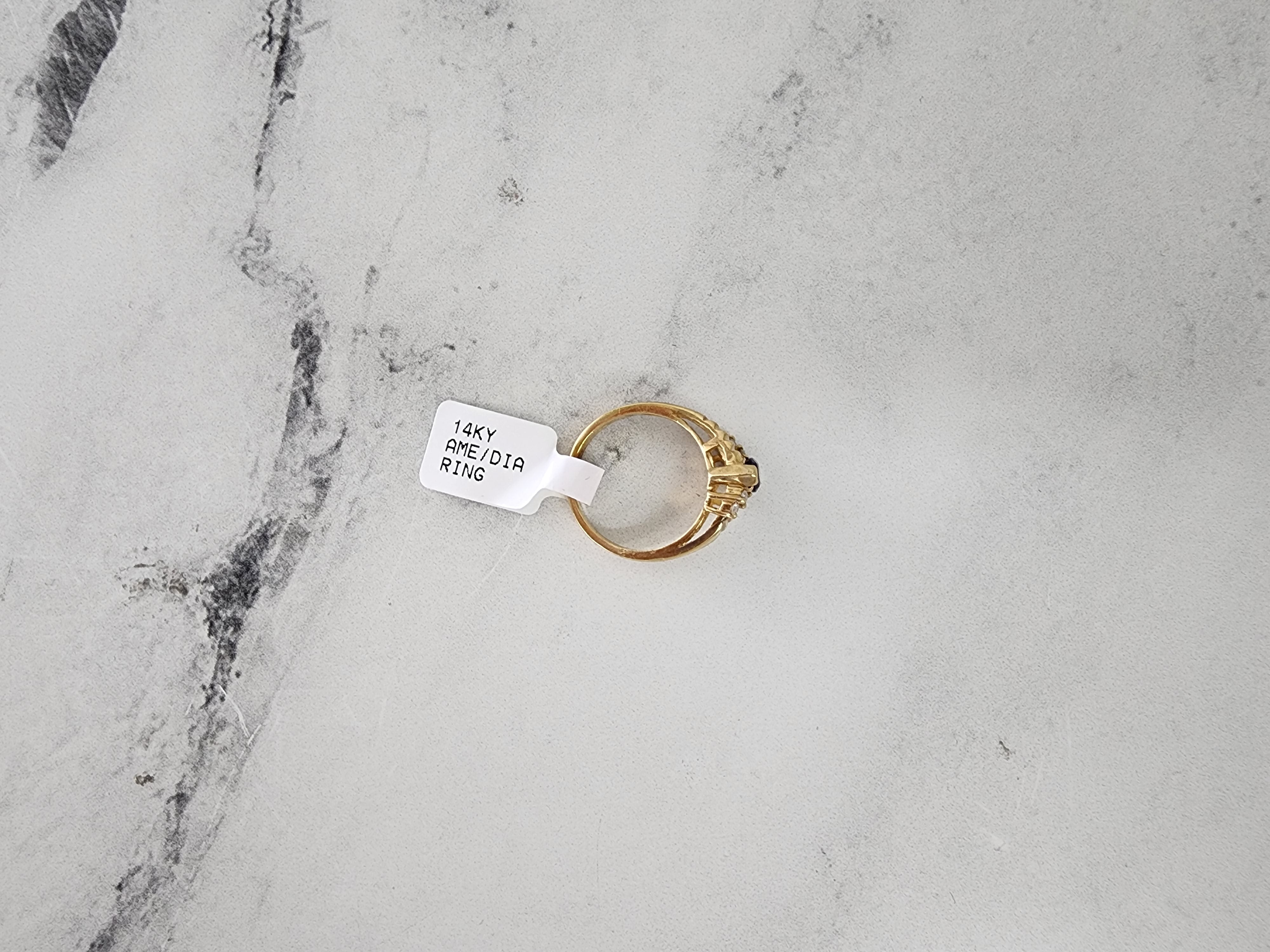 14K Yellow Gold Marquise Amethyst Ring for Women | Elegant Vintage Jewelry Gift for Anniversary, Birthday & Special Occasions