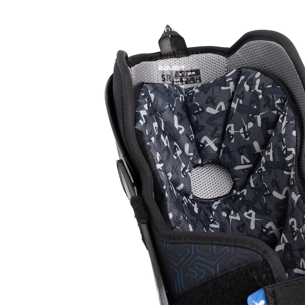 Bauer X 2024 Intermediate Ice Hockey Shin Guards - Protective Gear for Youth & Adult Hockey Players - Perfect for Practice, Games & Training Sessions