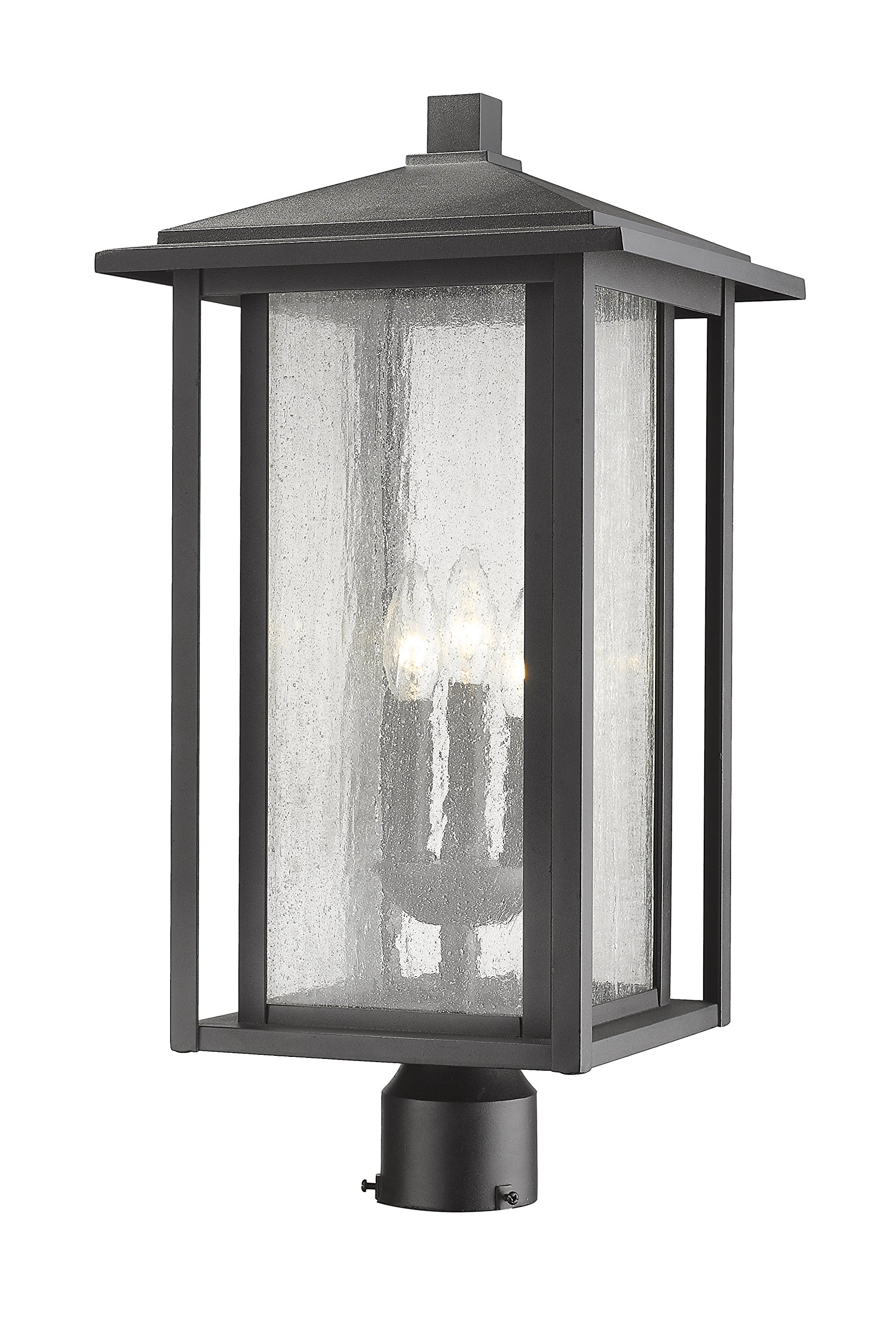 zLite 3-Light Outdoor Post Mount Fixture - Durable Weatherproof Exterior Lighting for Patio, Garden, and Driveway - Perfect for Home, Yard, and Pathway Illumination