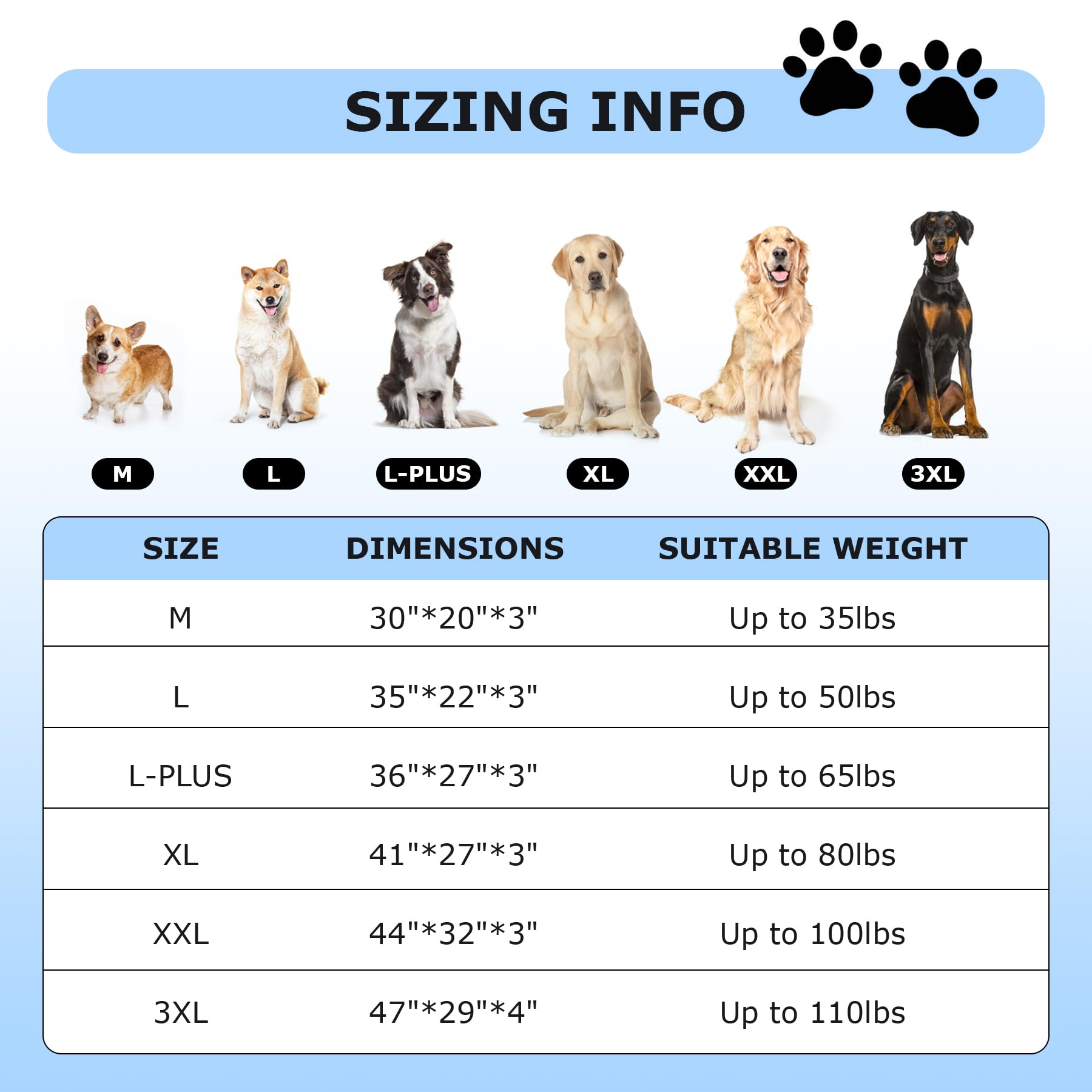 Extra Large Washable Dog Bed Cover - Soft Plush Waterproof Pet Bed Liner with Zipper (41x27x3 Inches) - Light Grey Replacement Cover Only | Perfect for Large Breed Dogs, Kennels & Orthopedic Pet Beds