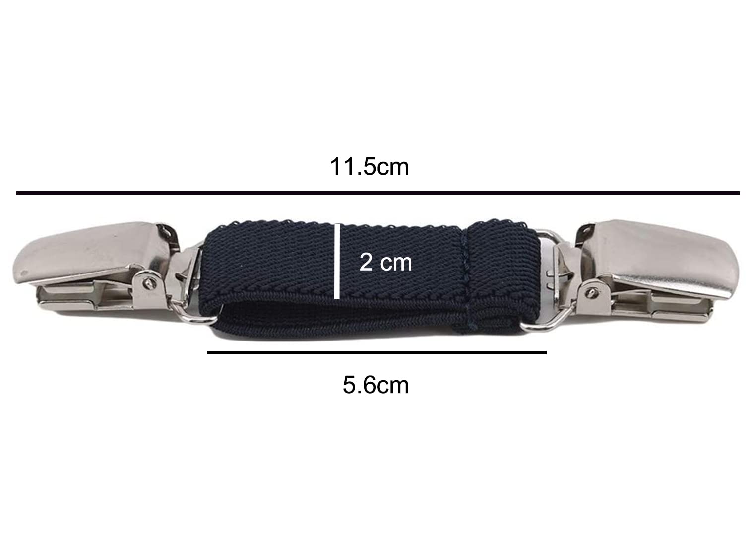 Stainless Steel Mitten Clips for Gloves - 3 Pairs Black Elastic Glove Holders for Kids & Adults - Keep Mittens Together in Winter, Sports & Outdoor Activities