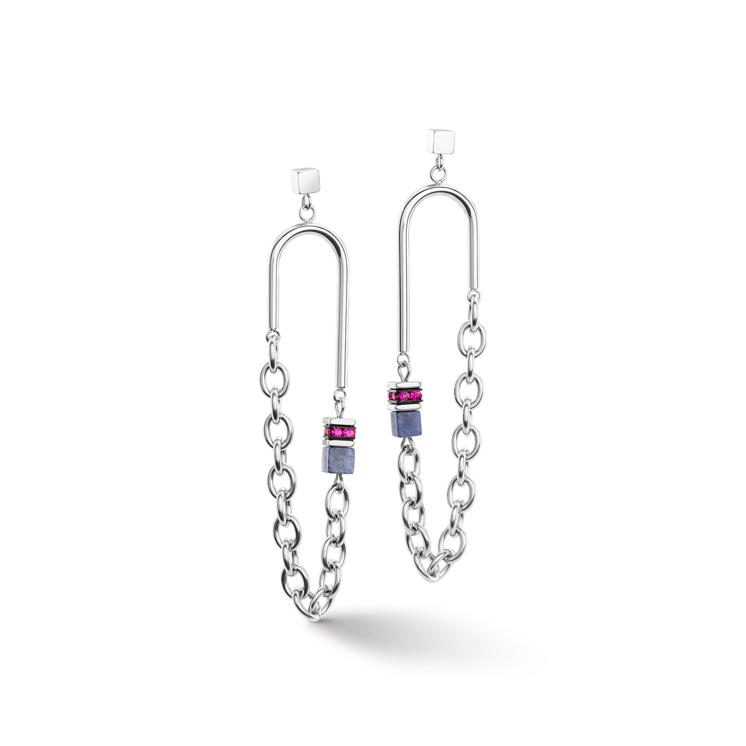 GeoCUBE® Iconic Boho Earrings for Women - Silver Multicolor Handmade Jewelry - Perfect for Festivals, Parties & Boho Fashion