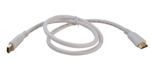 10Ft. HDMI 2.0 High Speed Cable with Ethernet - 4K 60Hz, 18Gbps, Male to Male, White - Perfect for Home Theater, Gaming & PC Monitor Setup