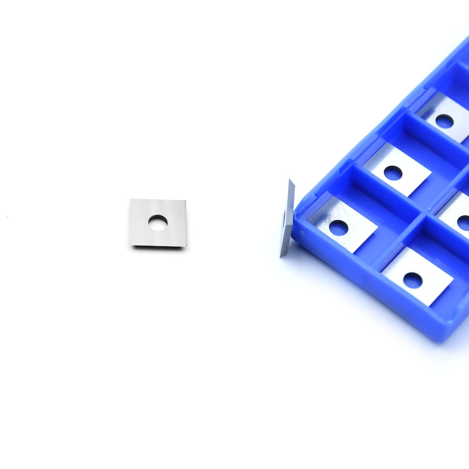 12mm Square Straight Carbide Inserts - 4 Cutting Edge 12x12x1.5mm-35° Replacement for Woodworking - Fits Spiral Helical Planer Cutter Head - 10pcs - Perfect for Hardwood Flooring, Cabinet Making & Furniture Crafting