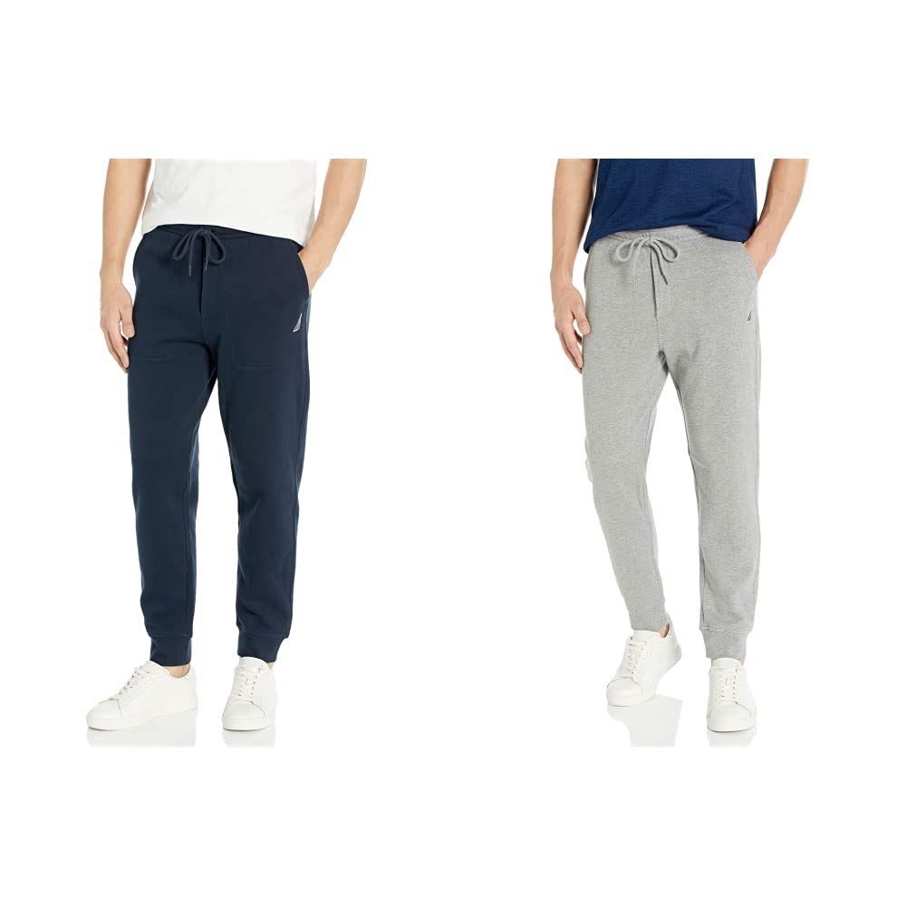 Nautica Men's Anchor Fleece Jogger Pants - Soft Comfortable Casual Sweatpants for Lounge, Workout & Outdoor Activities
