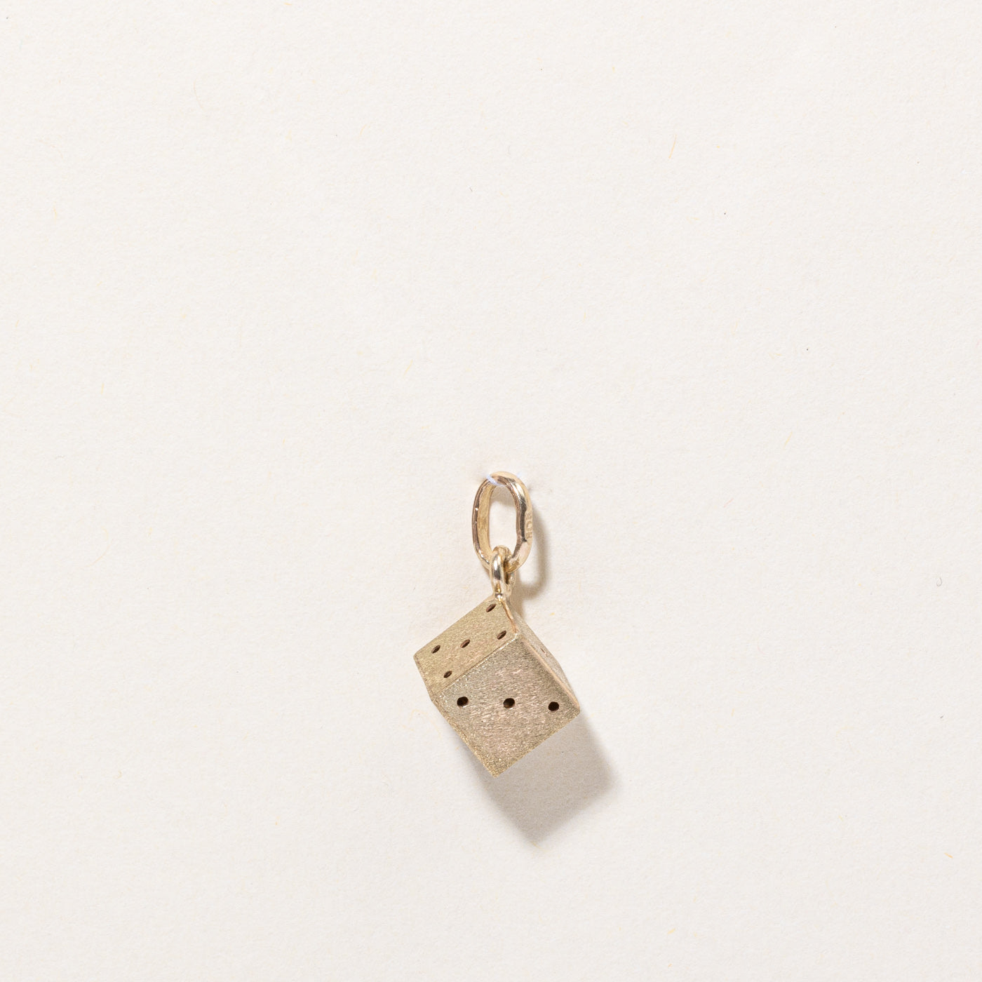 10K Yellow Gold Dice Charm Pendant for Necklace - Perfect for Gifts, Gambling Enthusiasts & Casino-Themed Jewelry Lovers