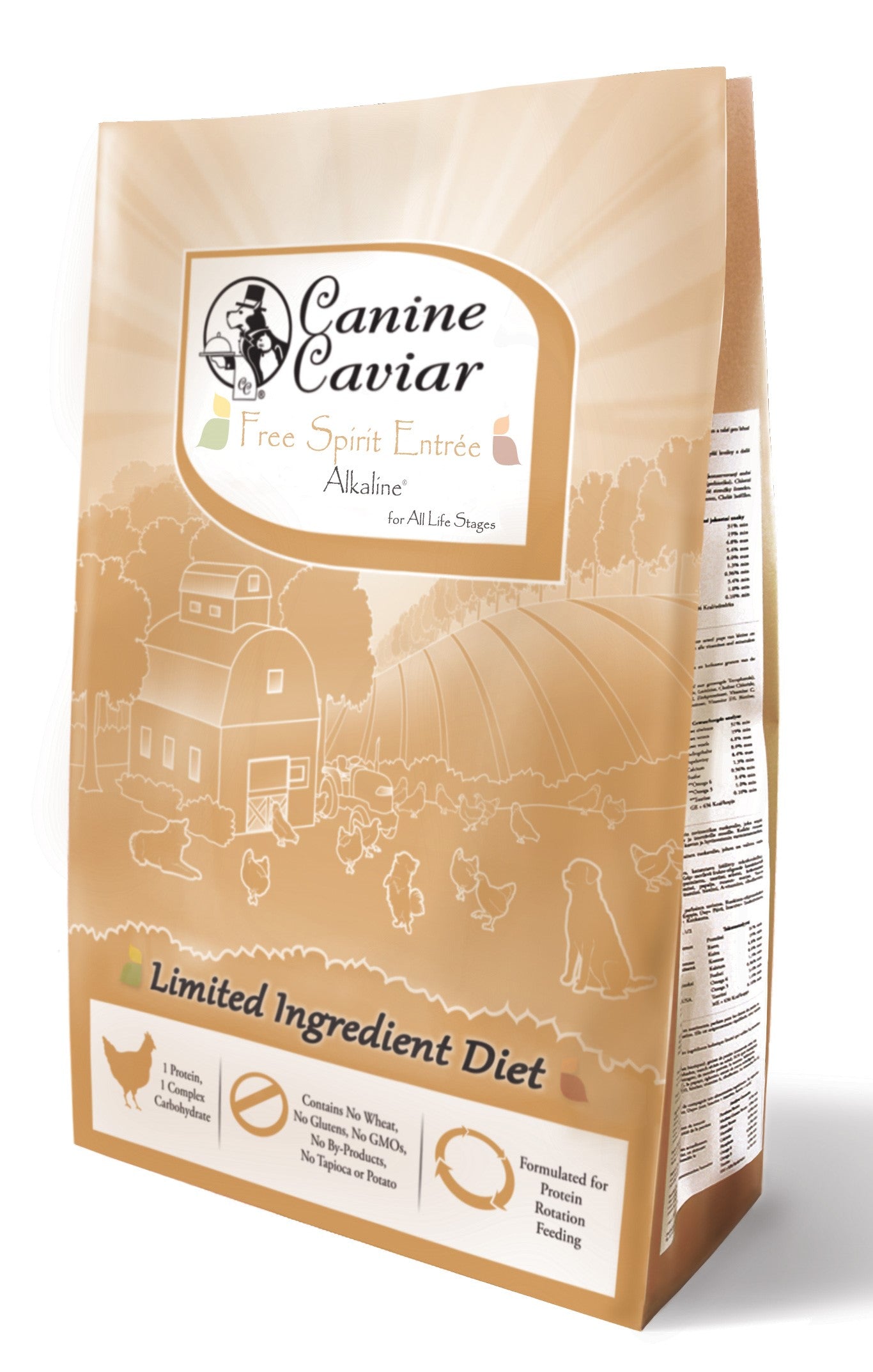Canine Caviar Grain-Free Dry Dog Food - Free Spirit Entree Chicken Recipe for Adult Dogs - High Protein, Hypoallergenic Kibble for Sensitive Stomachs - Perfect for Active Dogs & Indoor Pets