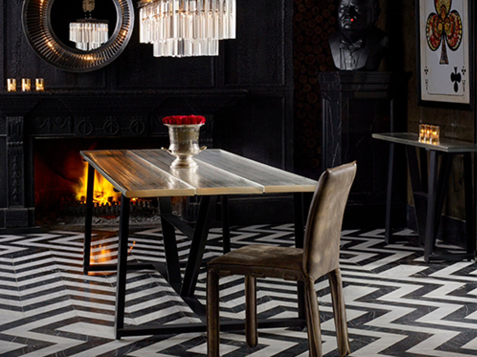 Modern Iceberg Glass Top Dining Table - Stylish & Durable for Kitchen, Dining Room, Restaurant - Perfect for Family Gatherings & Dinner Parties