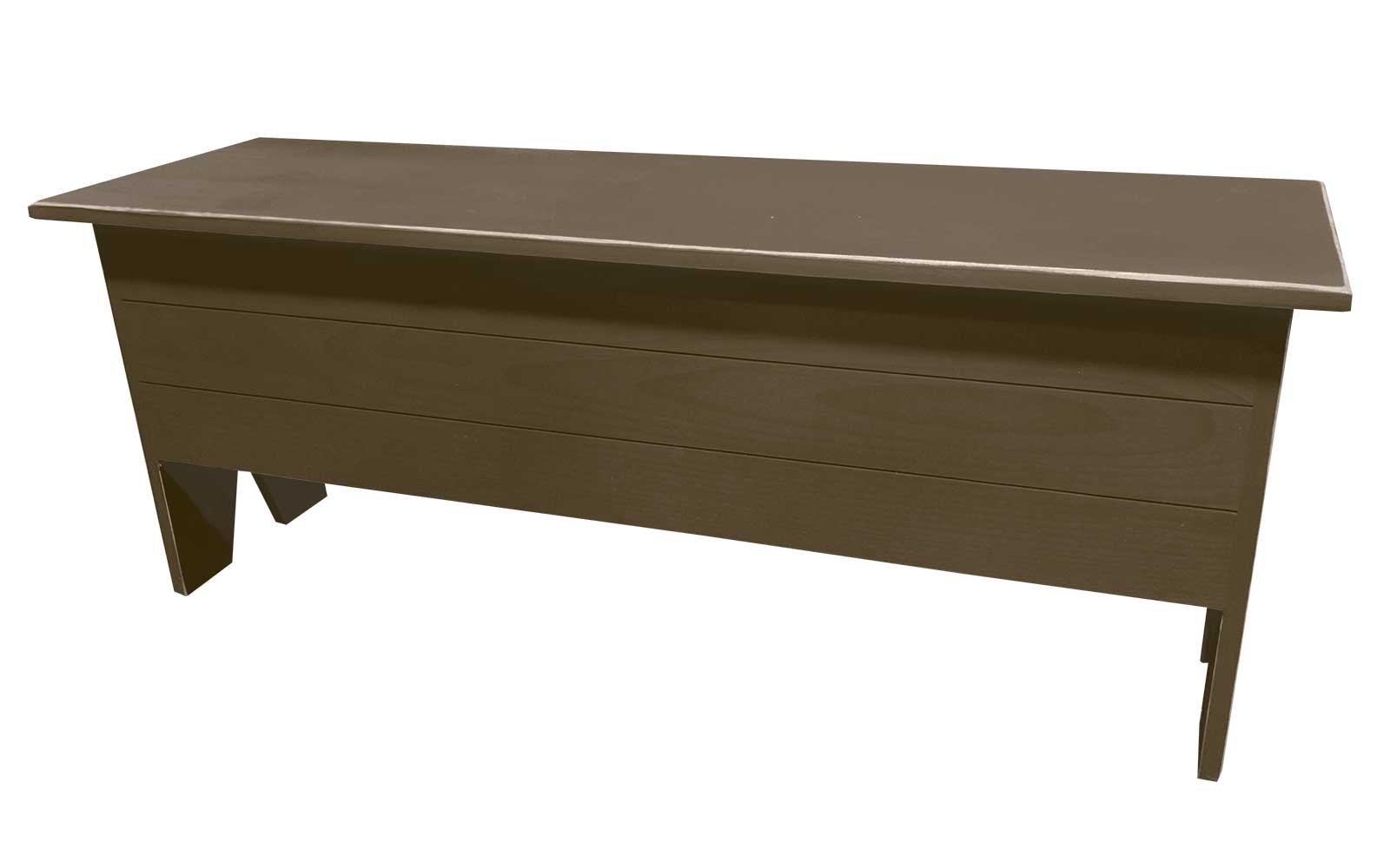 Sawdust City 4' Long Bench Seat with Storage - Old Brown Finish | Perfect for Entryway, Mudroom, or Outdoor Patio Seating