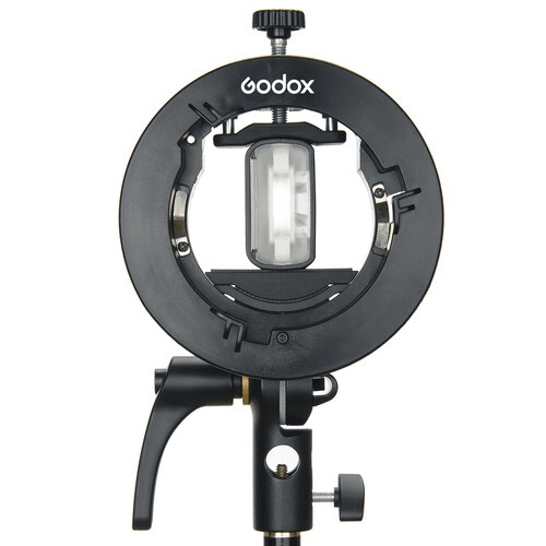 Godox S2 Speedlite Bracket for Bowens Mount - Universal Flash Bracket for Studio Photography, Portrait & Product Shooting - Perfect for Canon, Nikon, Sony DSLR Cameras