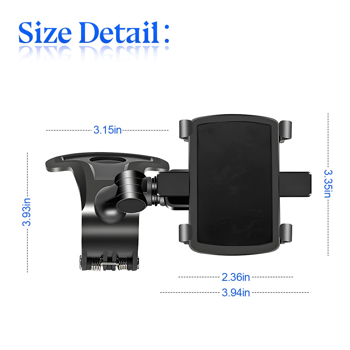 XINLIYA 360° Rotating Car Phone Mount - Universal Dashboard Phone Holder for 3-7 Inch Smartphones - ABS Material, 1400° Rotation - Perfect for GPS Navigation, Hands-Free Calls & Road Trips