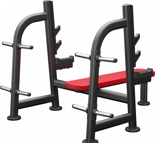 ATLANTIS Olympic Flat Bench Press - Professional Weight Bench for Home & Gym Strength Training - Perfect for Powerlifting, Bodybuilding & CrossFit Workouts