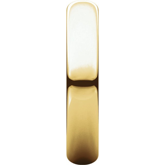 14K Gold 4mm Half Round Wedding Band for Women - Elegant & Timeless Bridal Ring for Engagement, Anniversary & Special Occasions