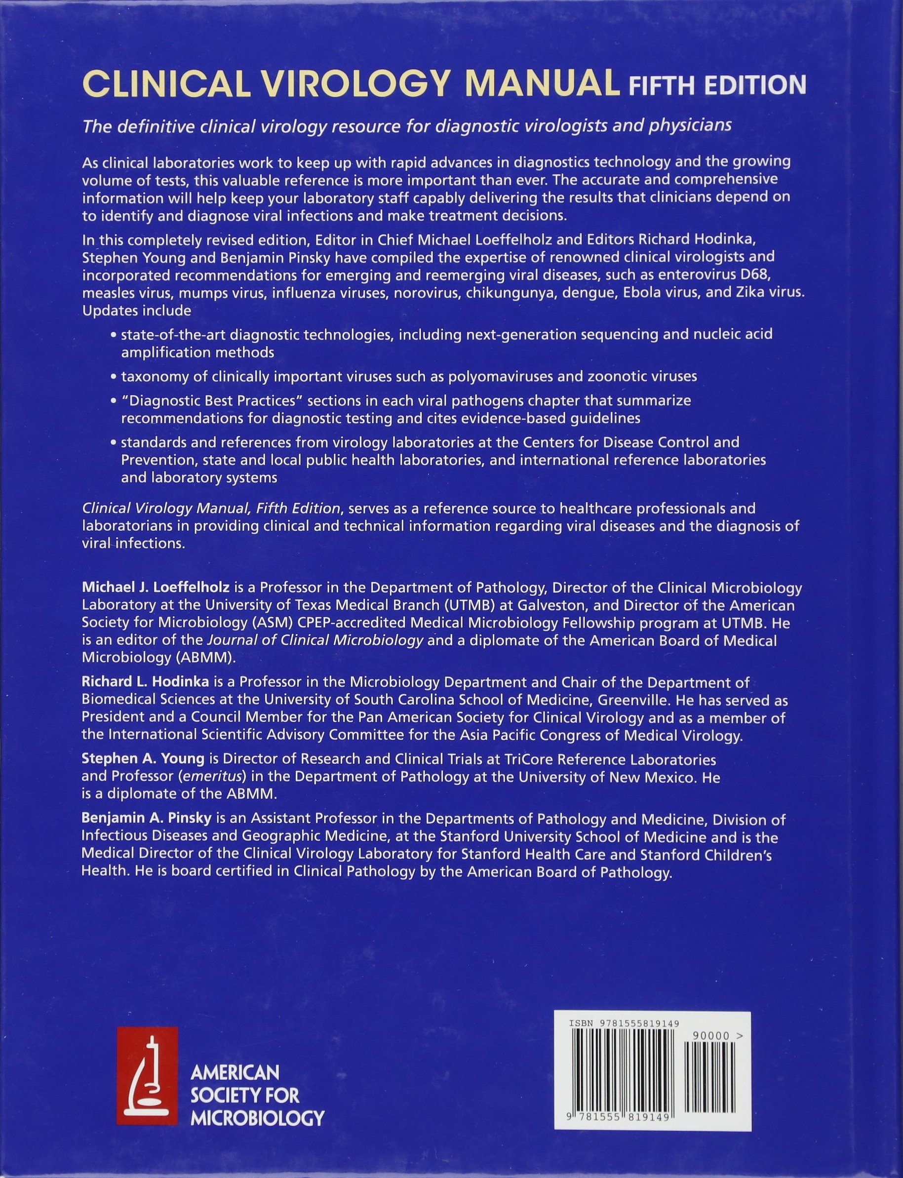ASM Clinical Virology Manual - Lab & Research Guide
